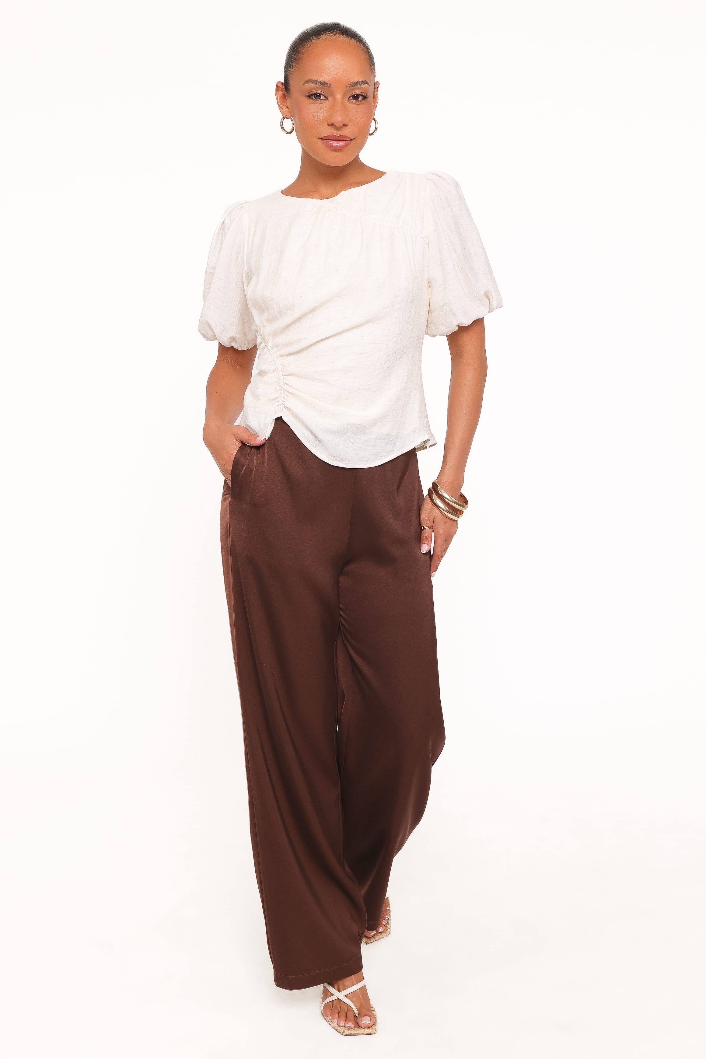 TOPS Laurel Puff Sleeve Top - Ivory
