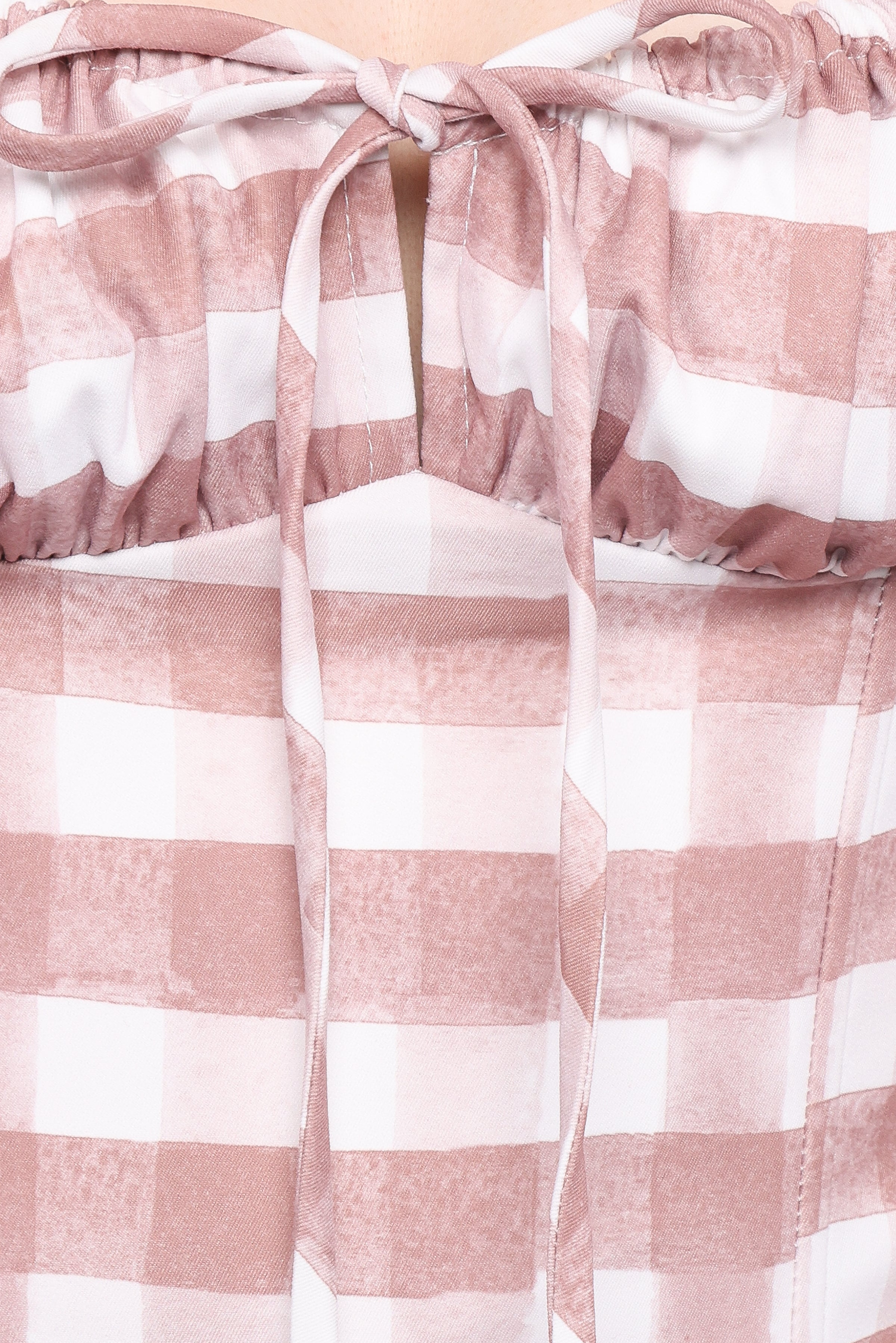 TOPS Lelessa Corset Top - Pink Gingham