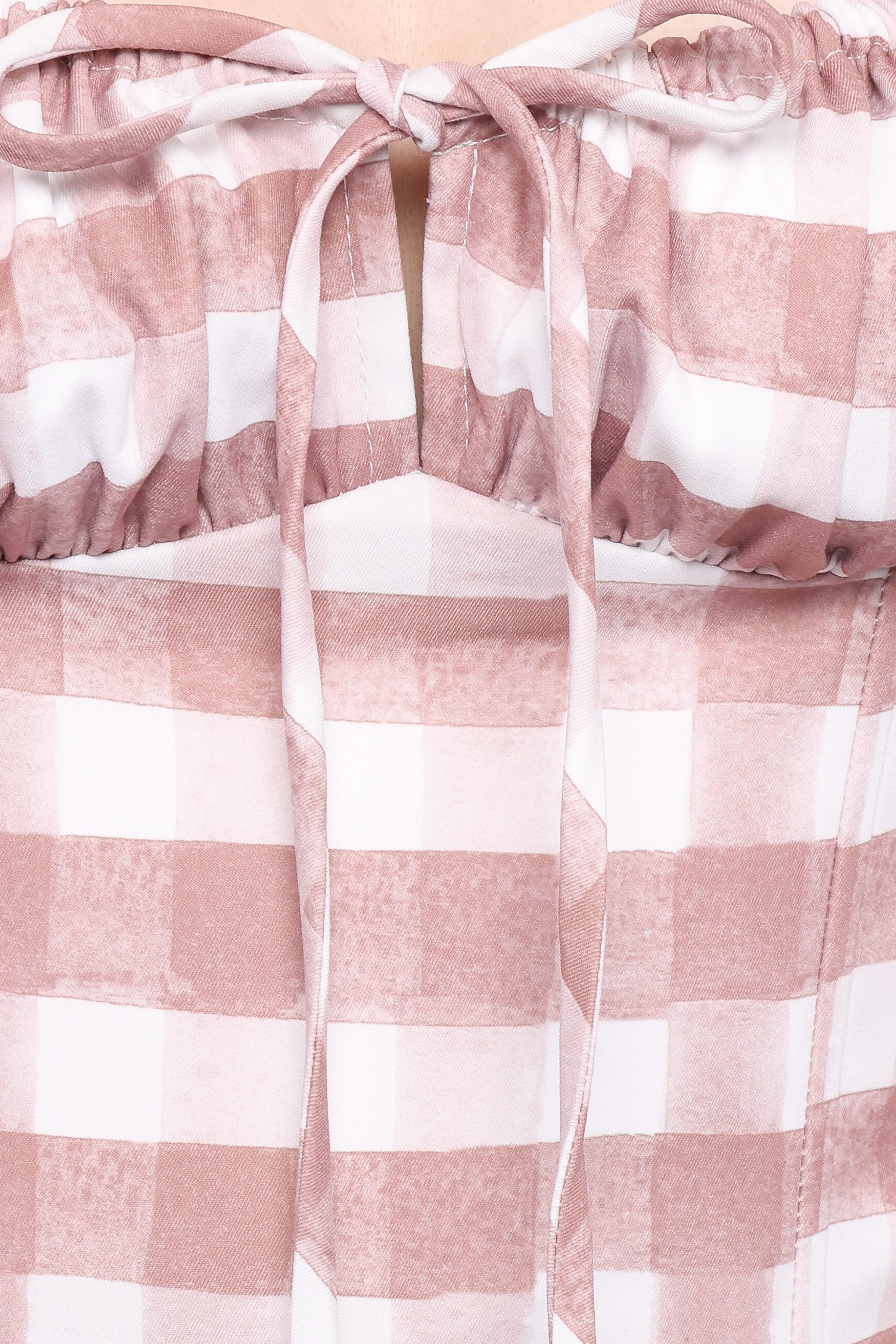 TOPS Lelessa Corset Top - Pink Gingham