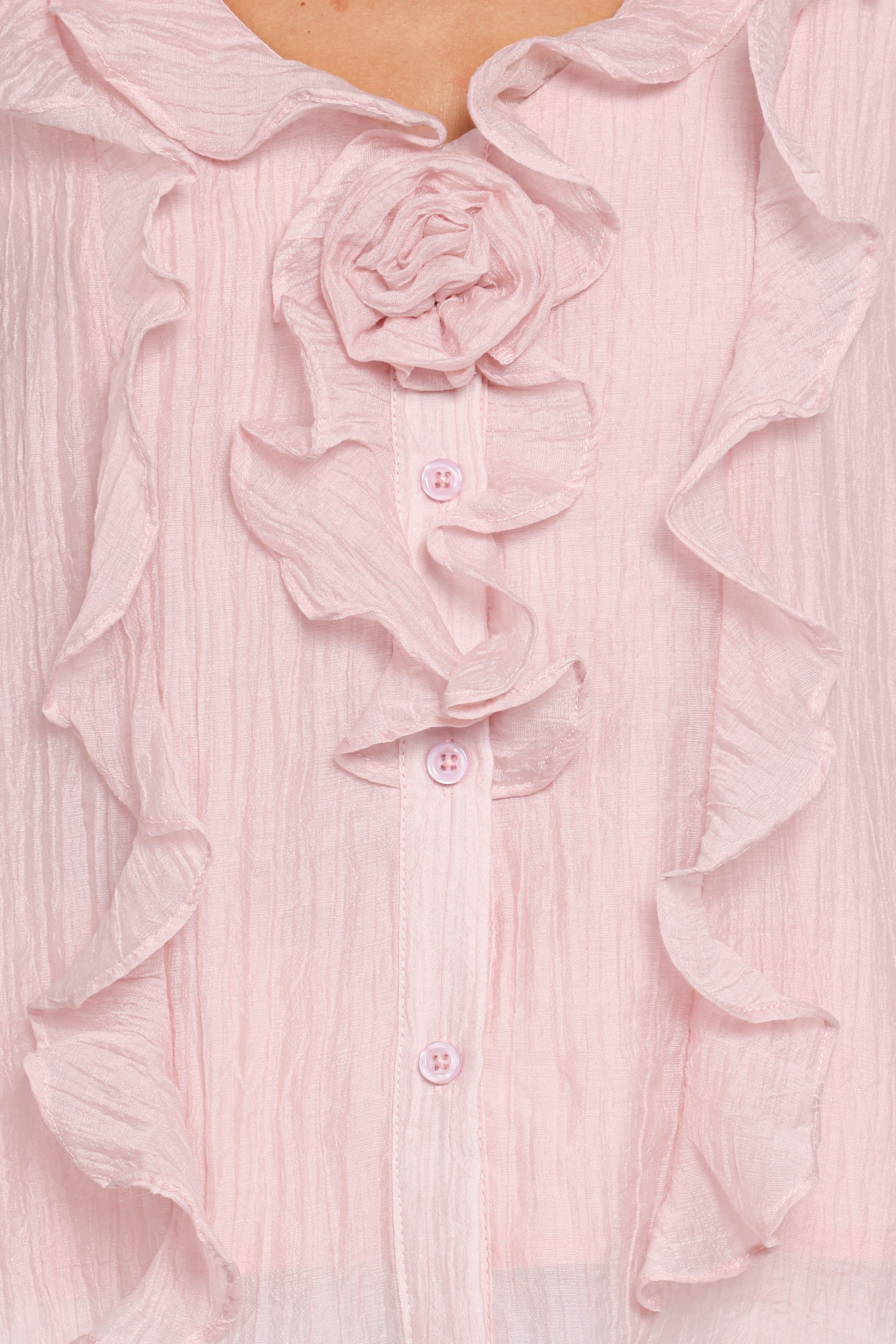 TOPS Lennon Ruffle Blouse - Blush