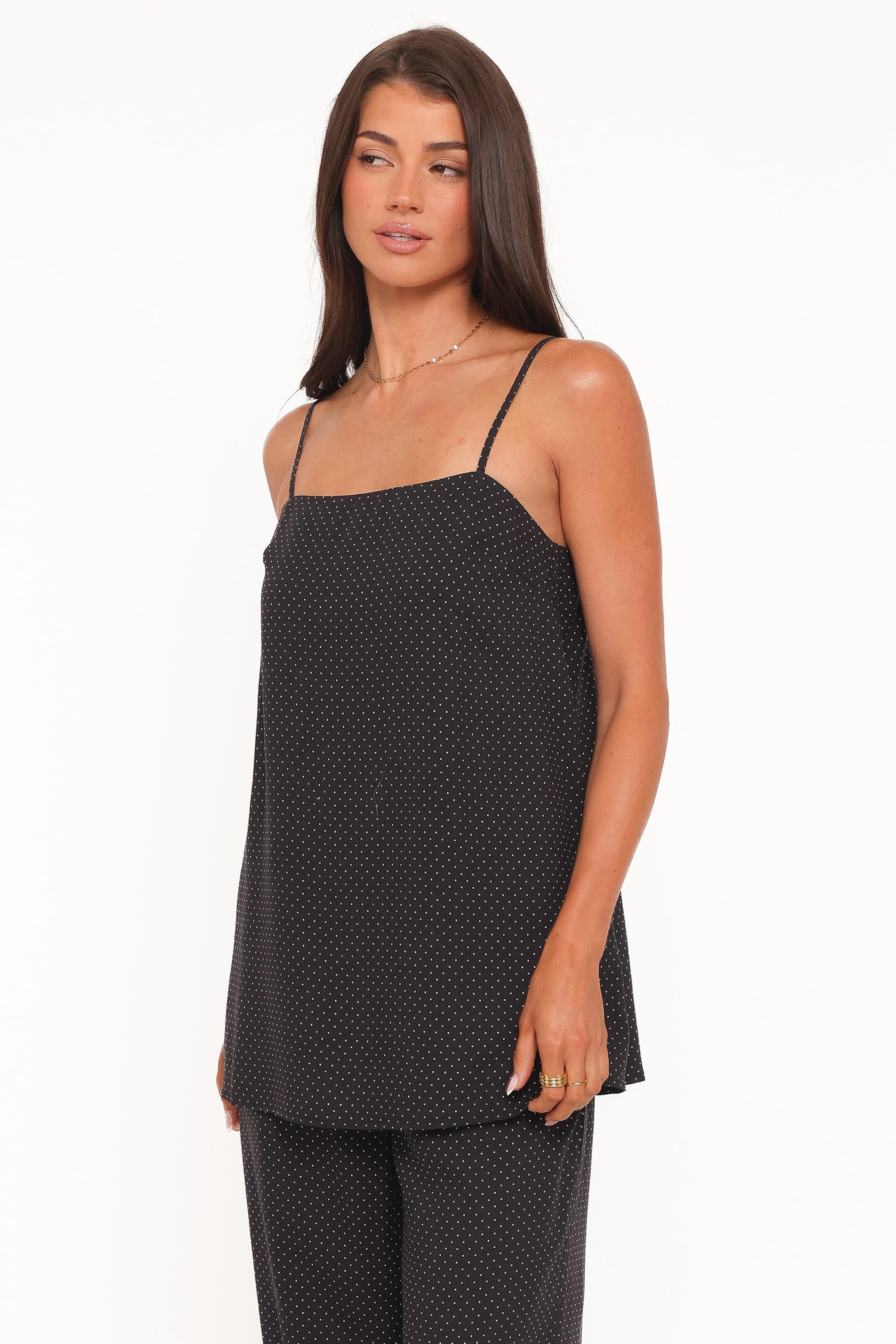 TOPS Lexi Top - Black Polkadot