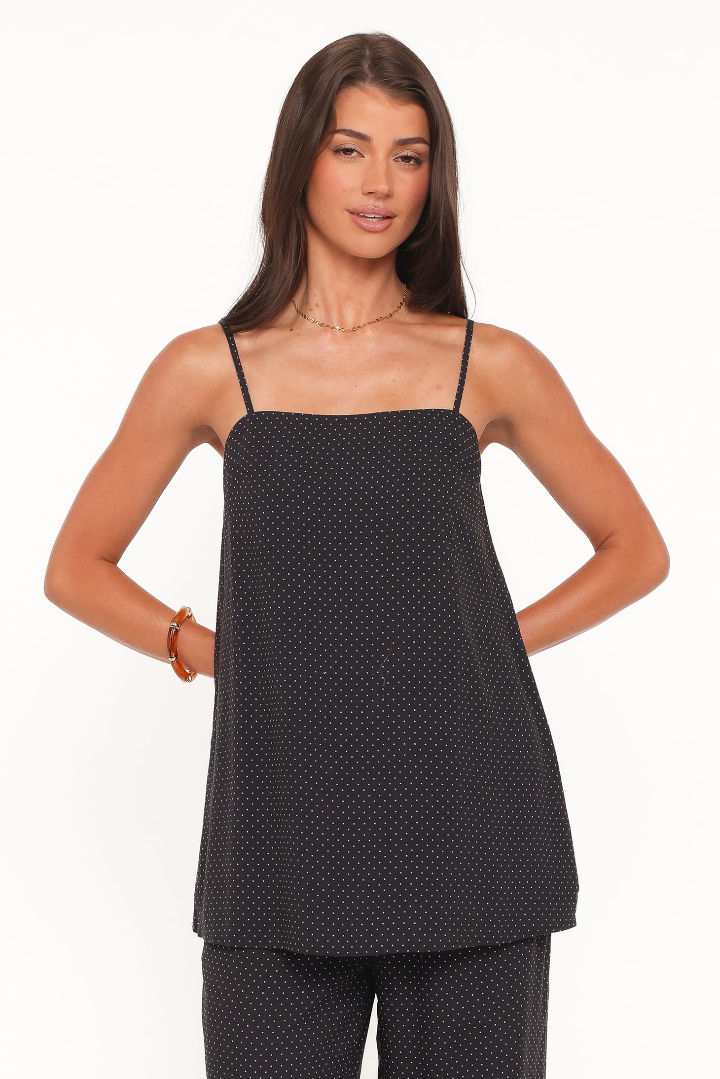 TOPS Lexi Top - Black Polkadot