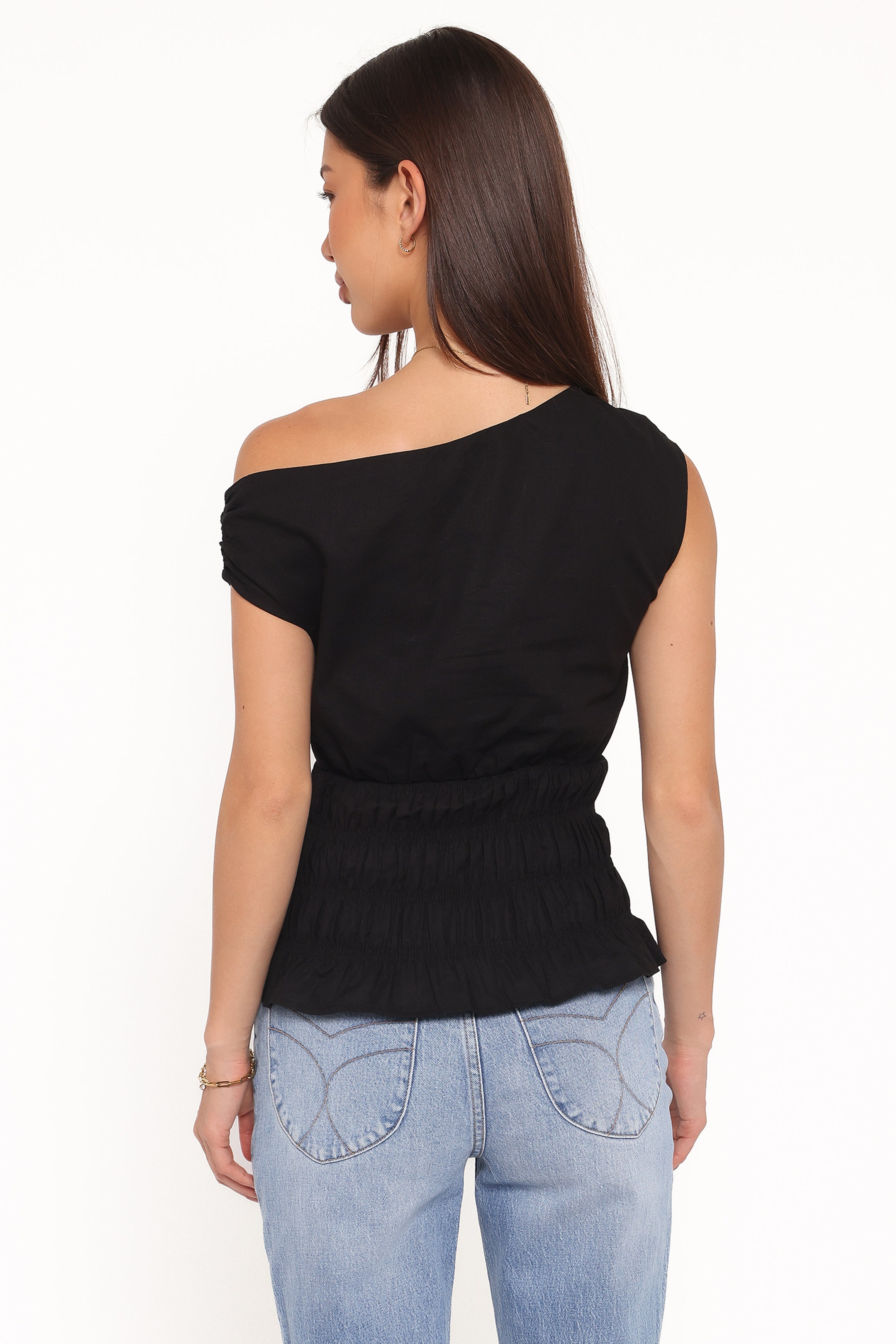 TOPS Lia Off Shoulder Top - Black