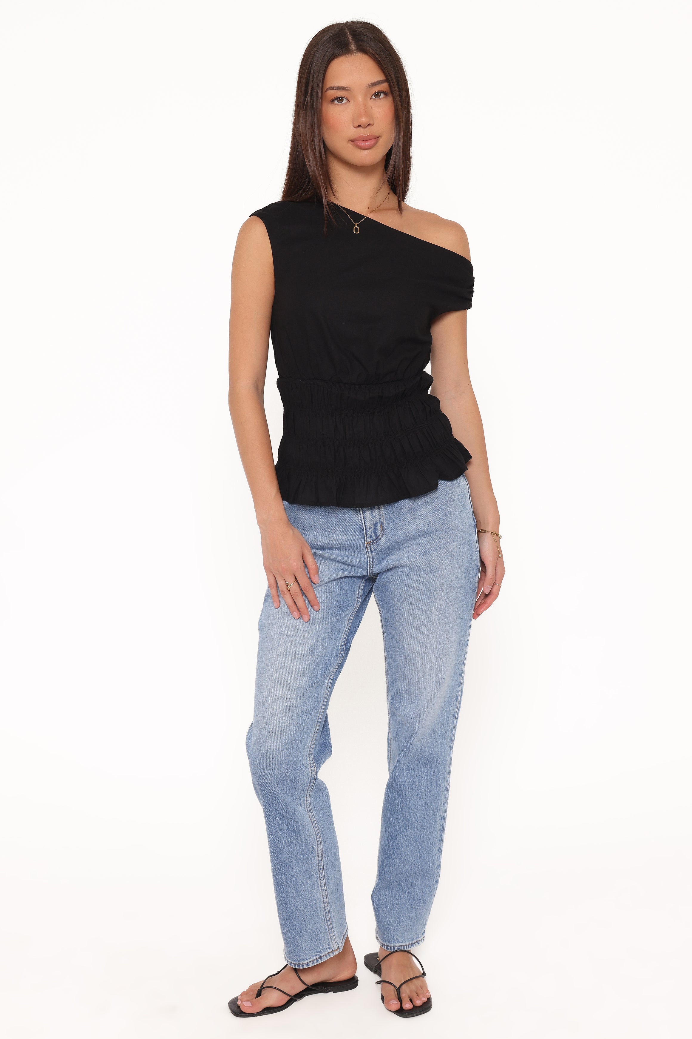 TOPS Lia Off Shoulder Top - Black