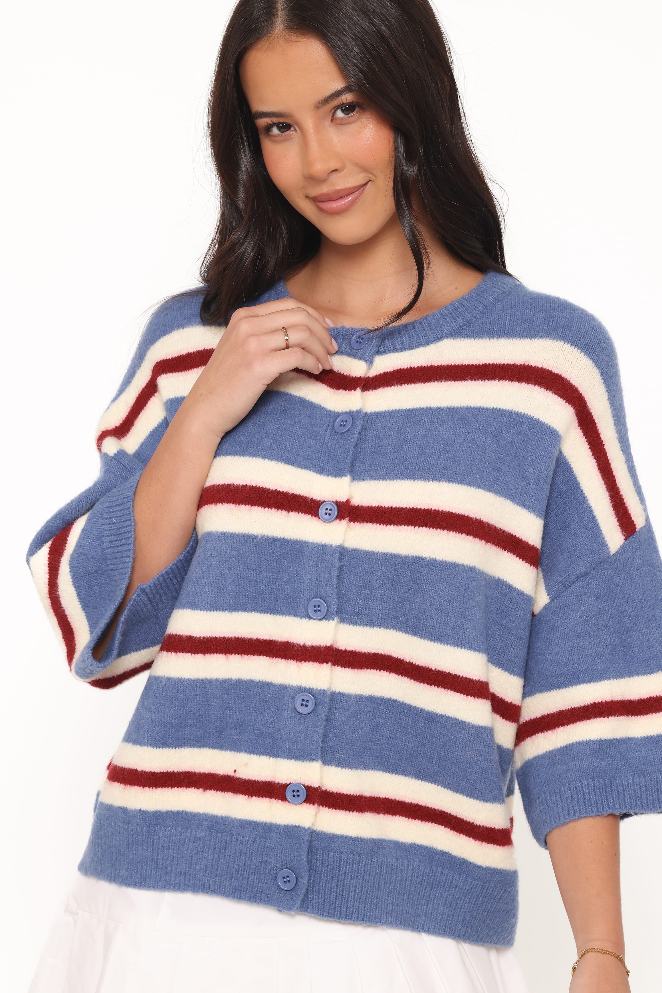TOPS Lilith Knit Top - Blue Stripe