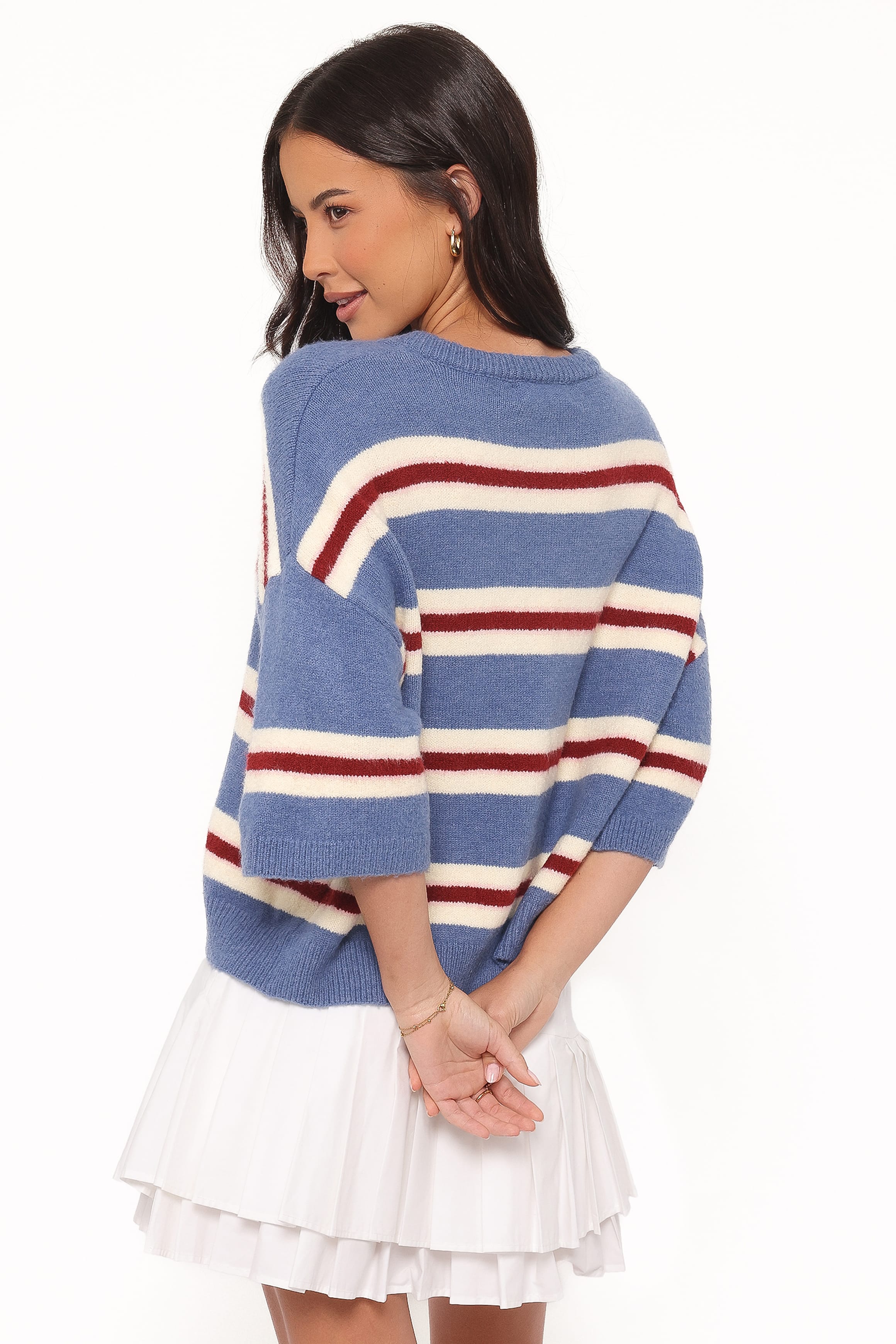 TOPS Lilith Knit Top - Blue Stripe