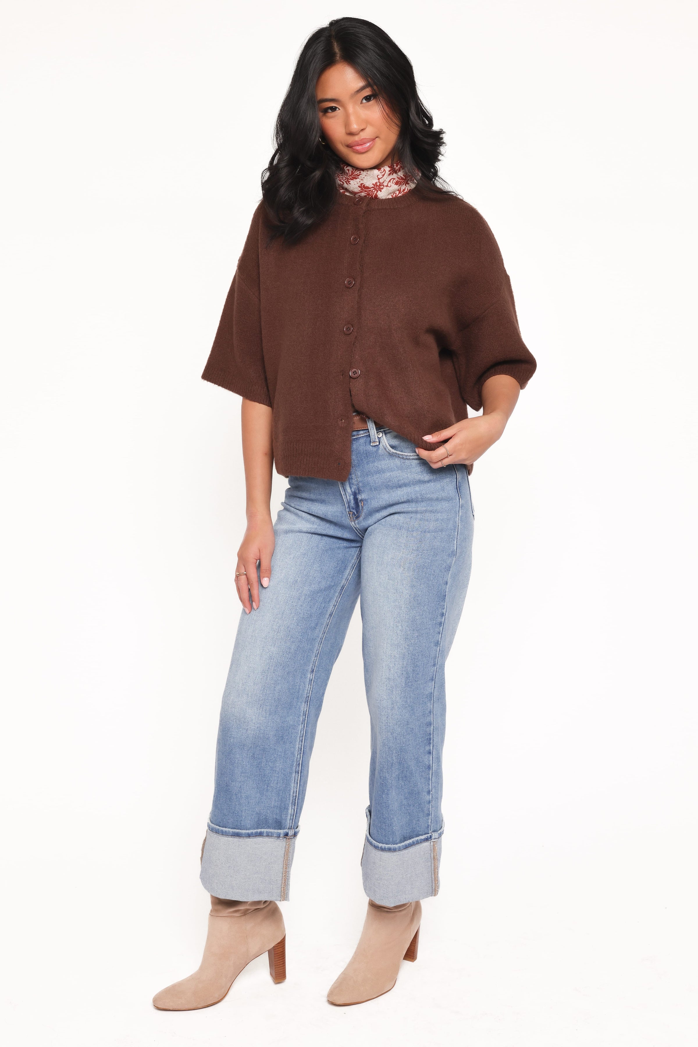 TOPS Lilith Knit Top - Chocolate Brown
