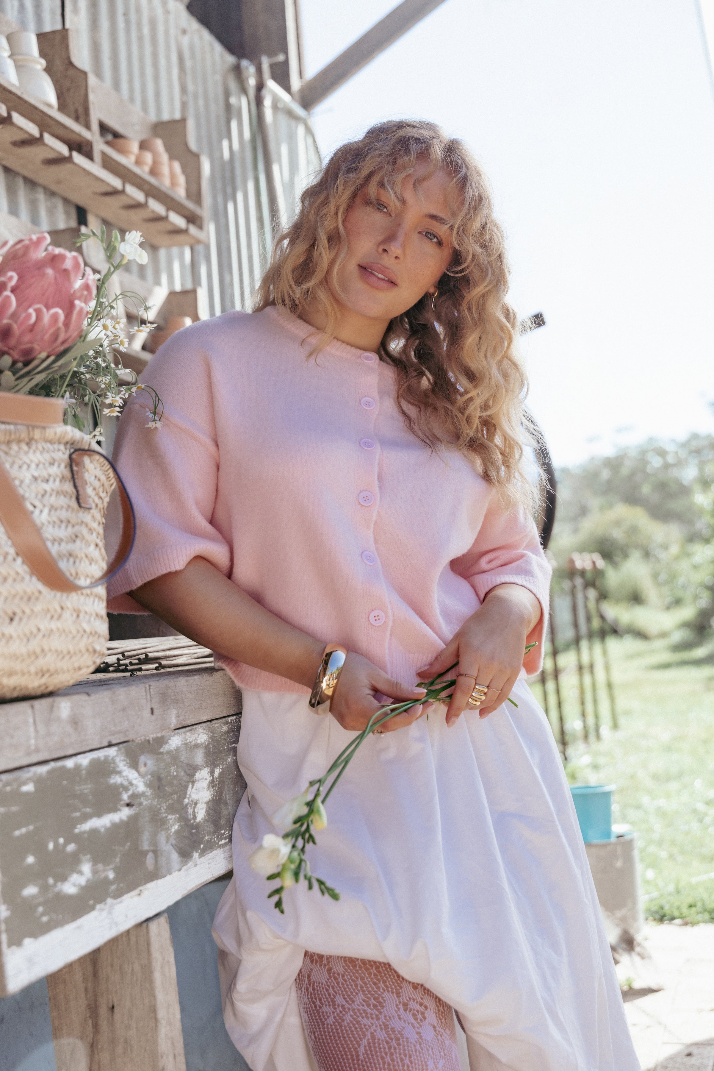 TOPS Lilith Knit Top - Pink