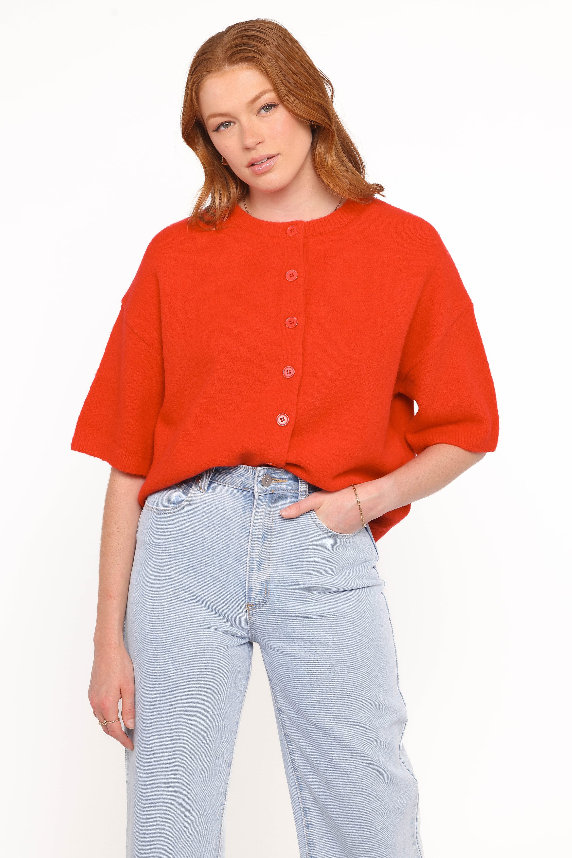 TOPS Lilith Knit Top - Red