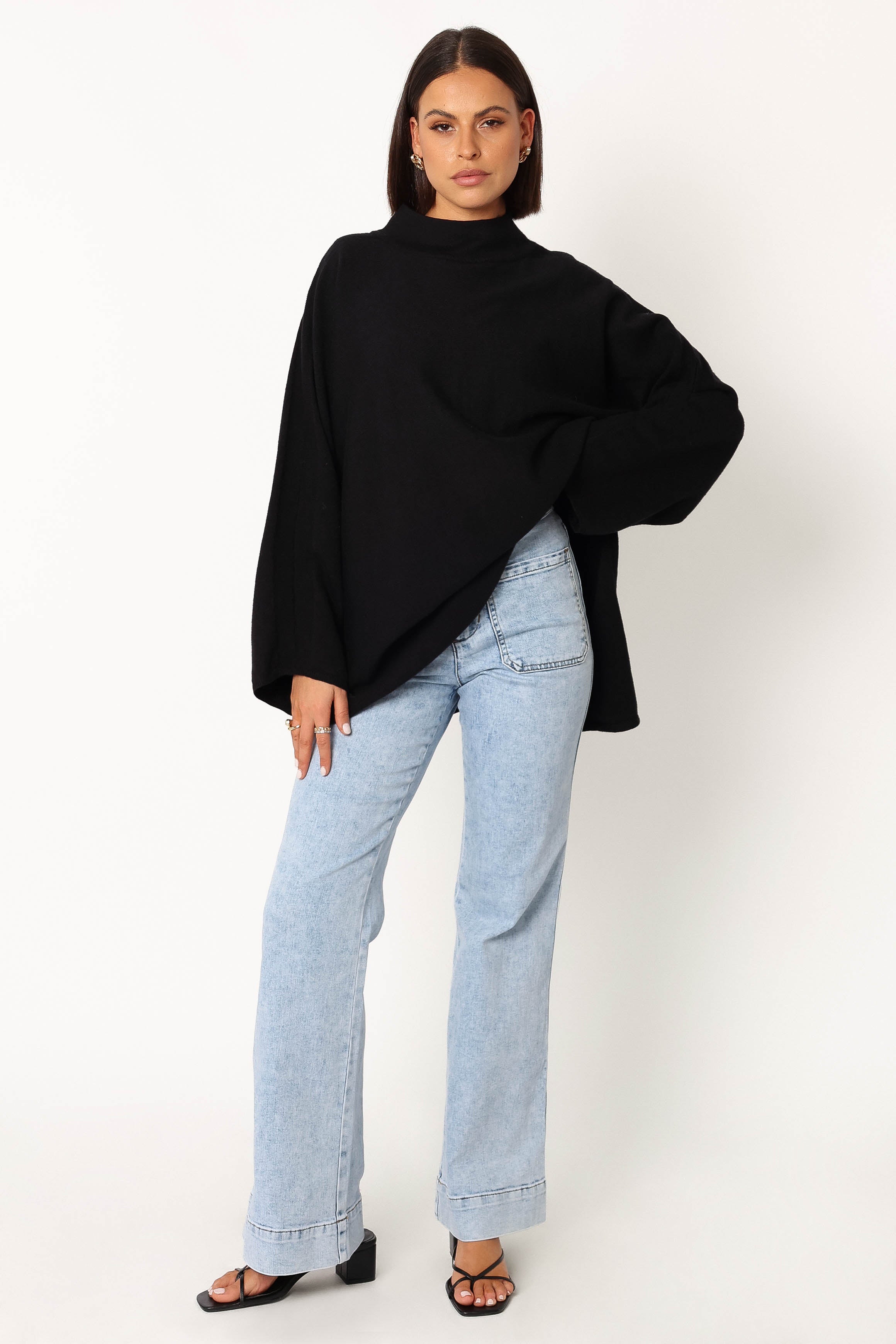 TOPS @Lorie Knit Top - Black