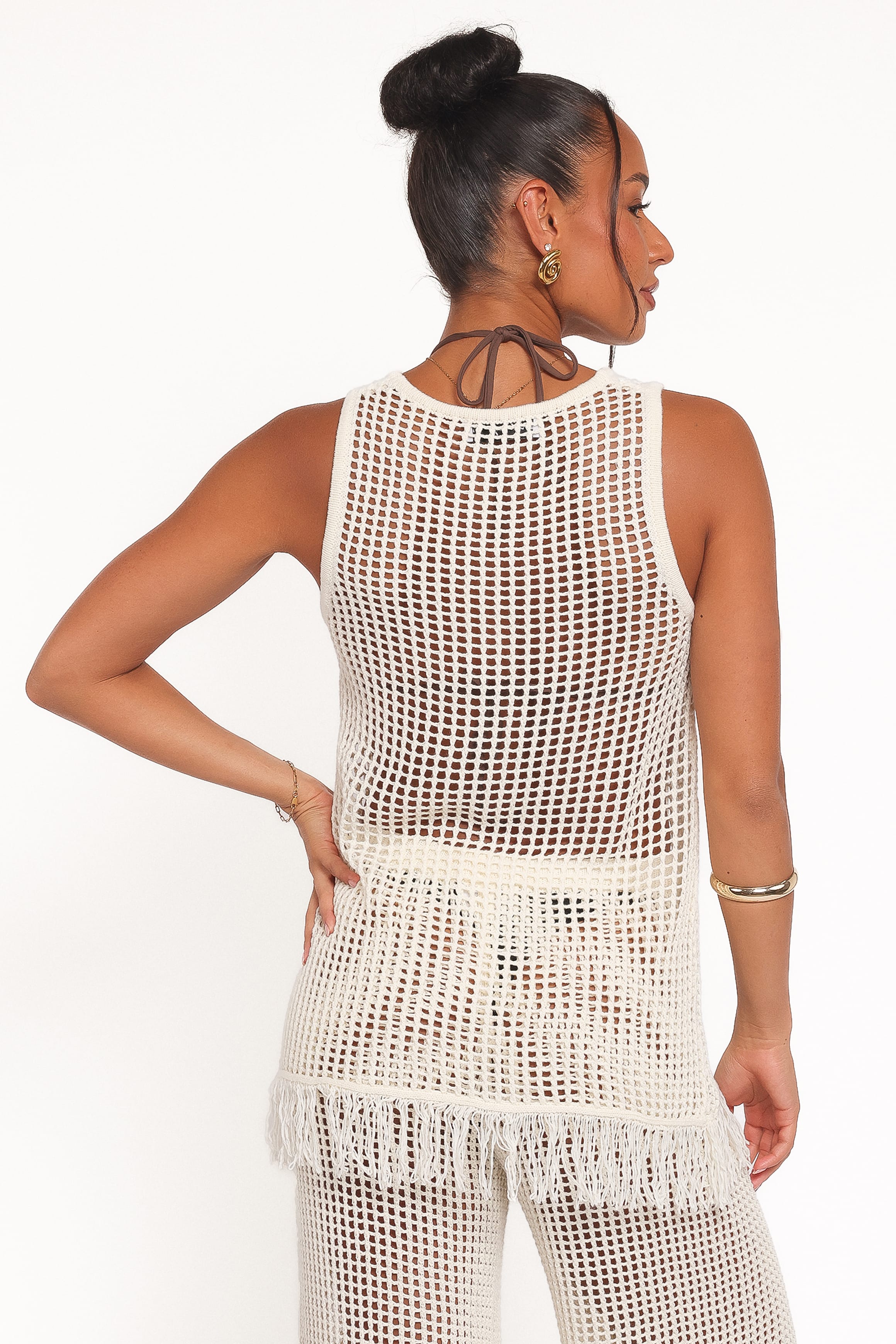 TOPS Lorna Knitted Top - Off White