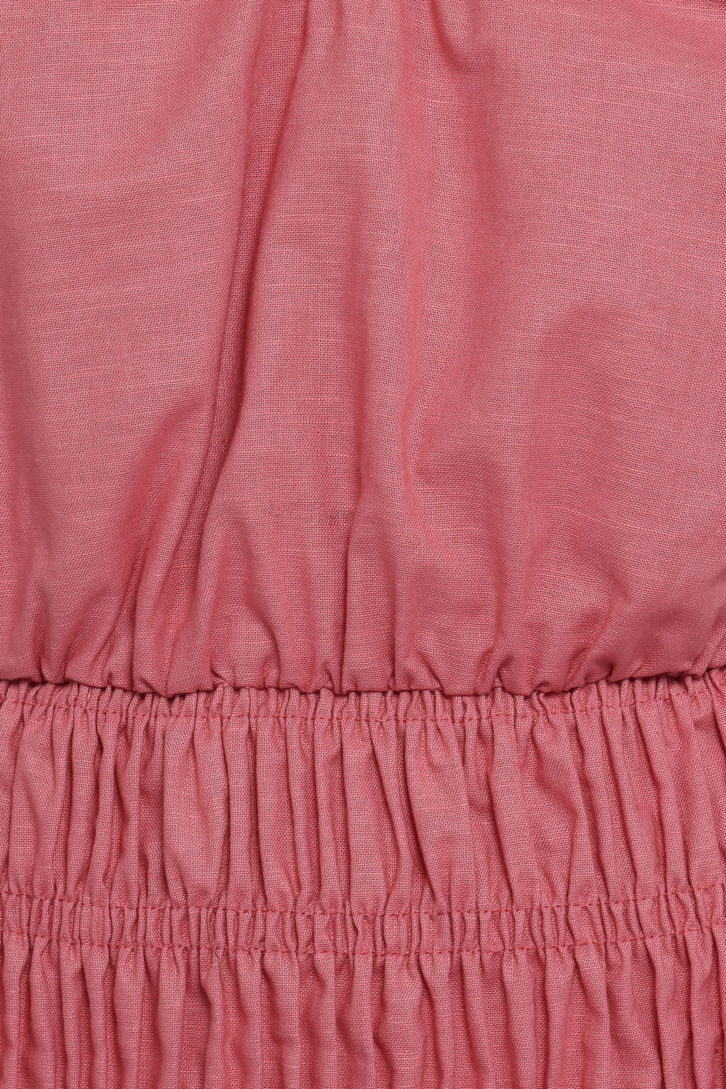 TOPS Lucilla Shirred Waist Top - Petal Pink