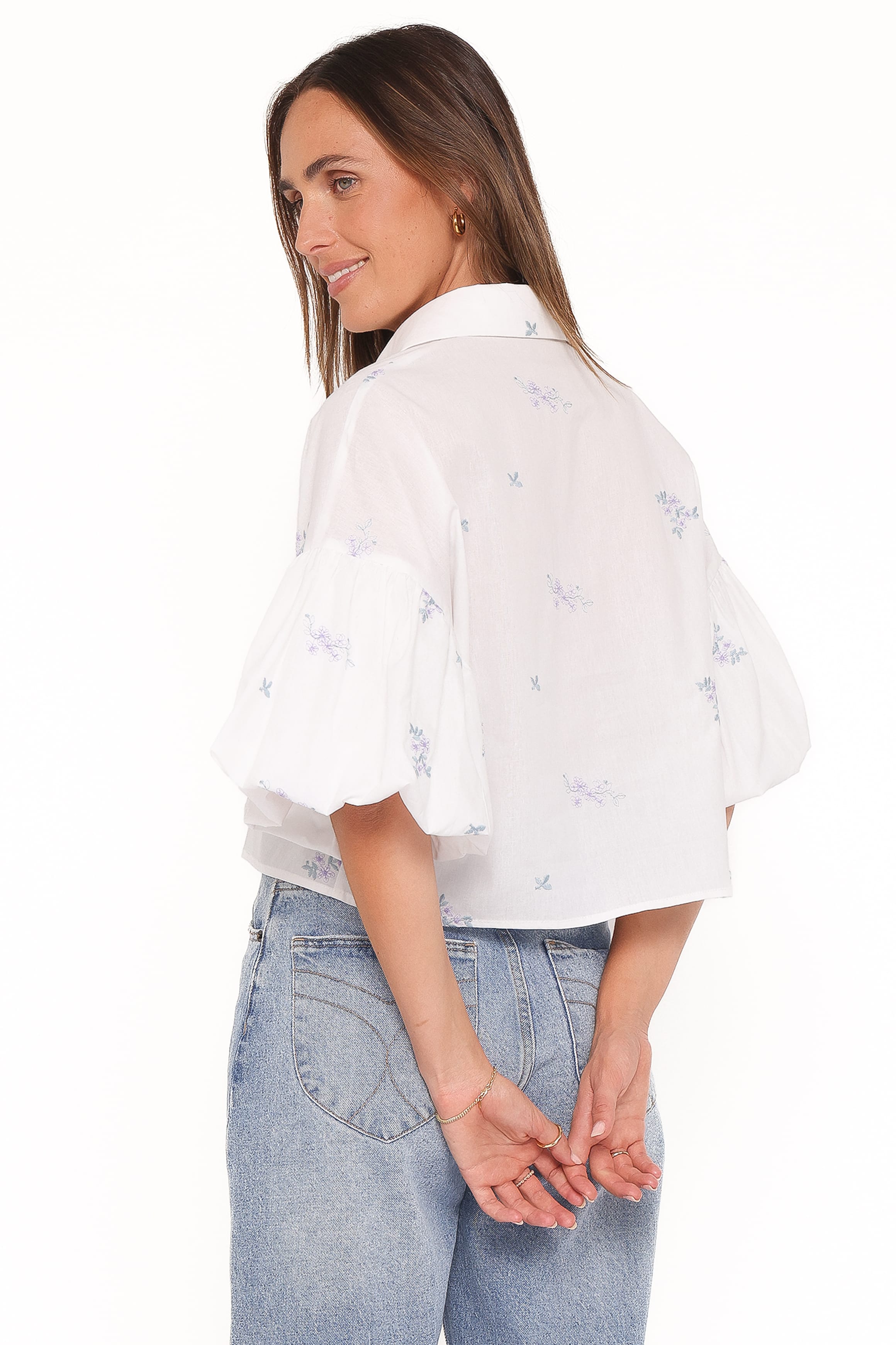 TOPS Luneth Button Up Blouse - White