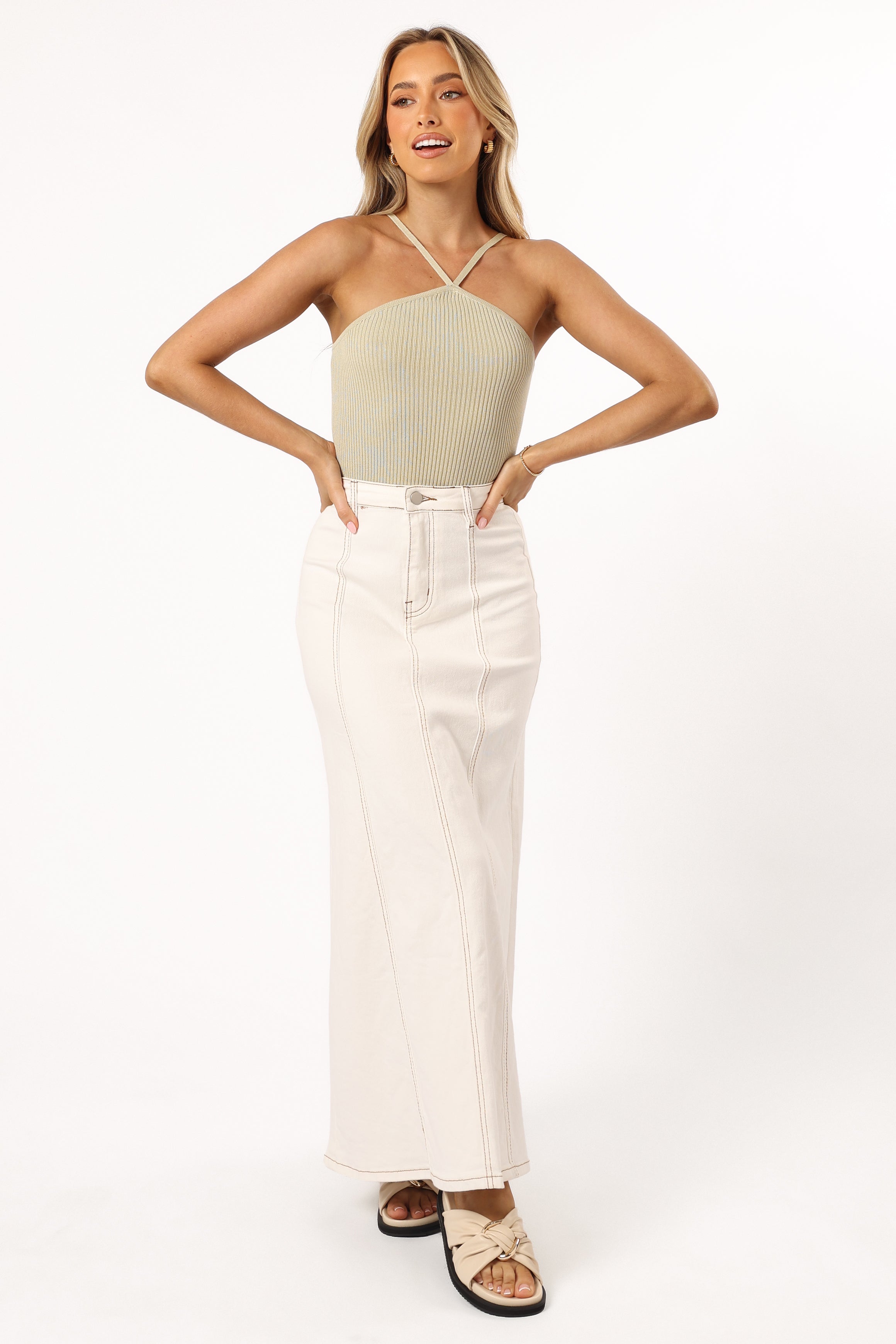 TOPS @Lyles Knit Top - Avocado