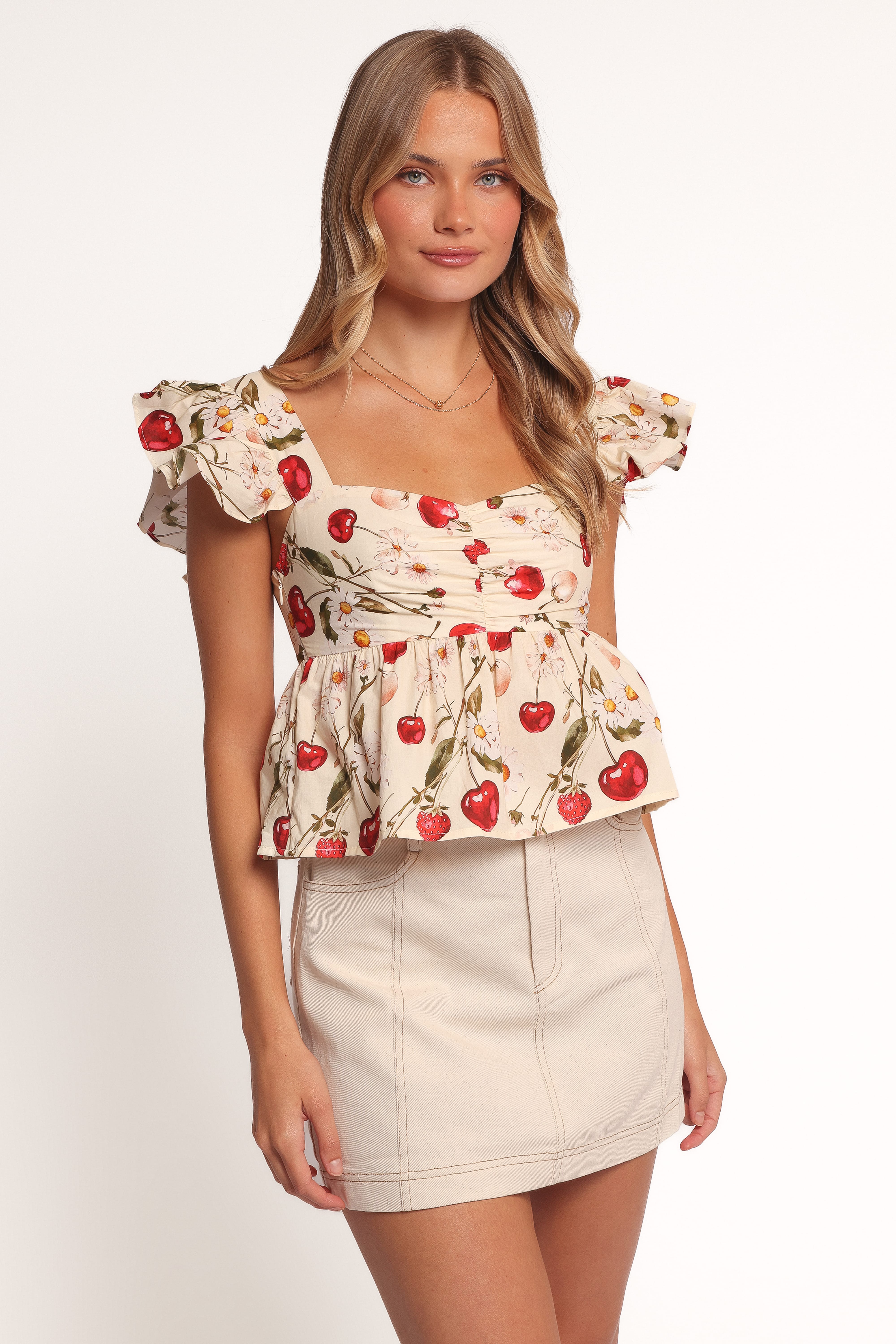 TOPS Lyric Ruffle Top - Mon Cheri