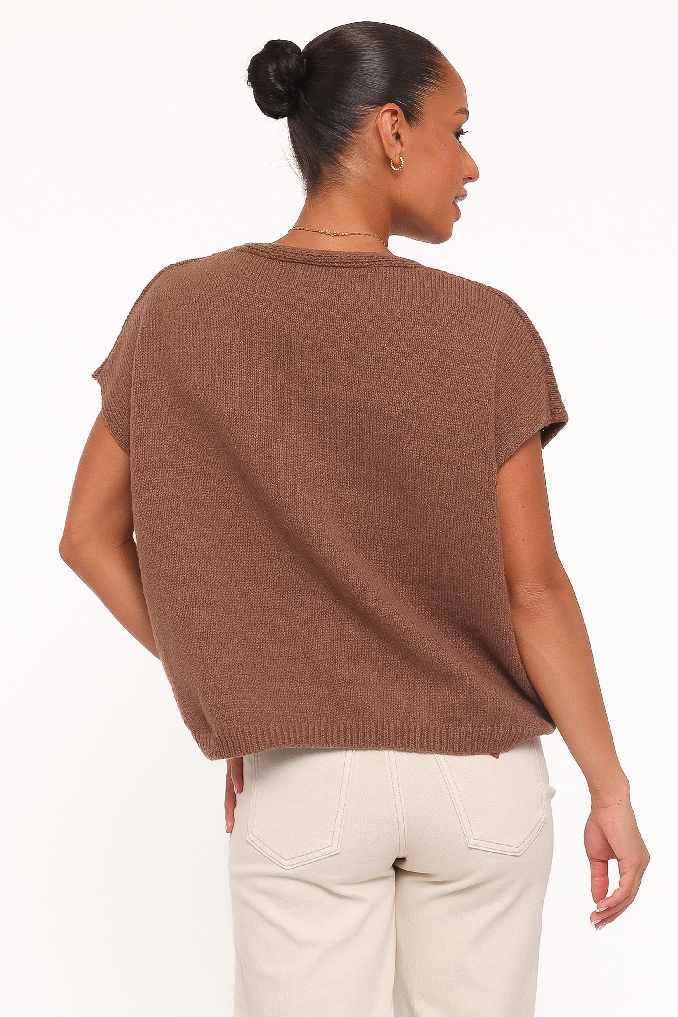 TOPS Mariana Knit Vest - Chocolate