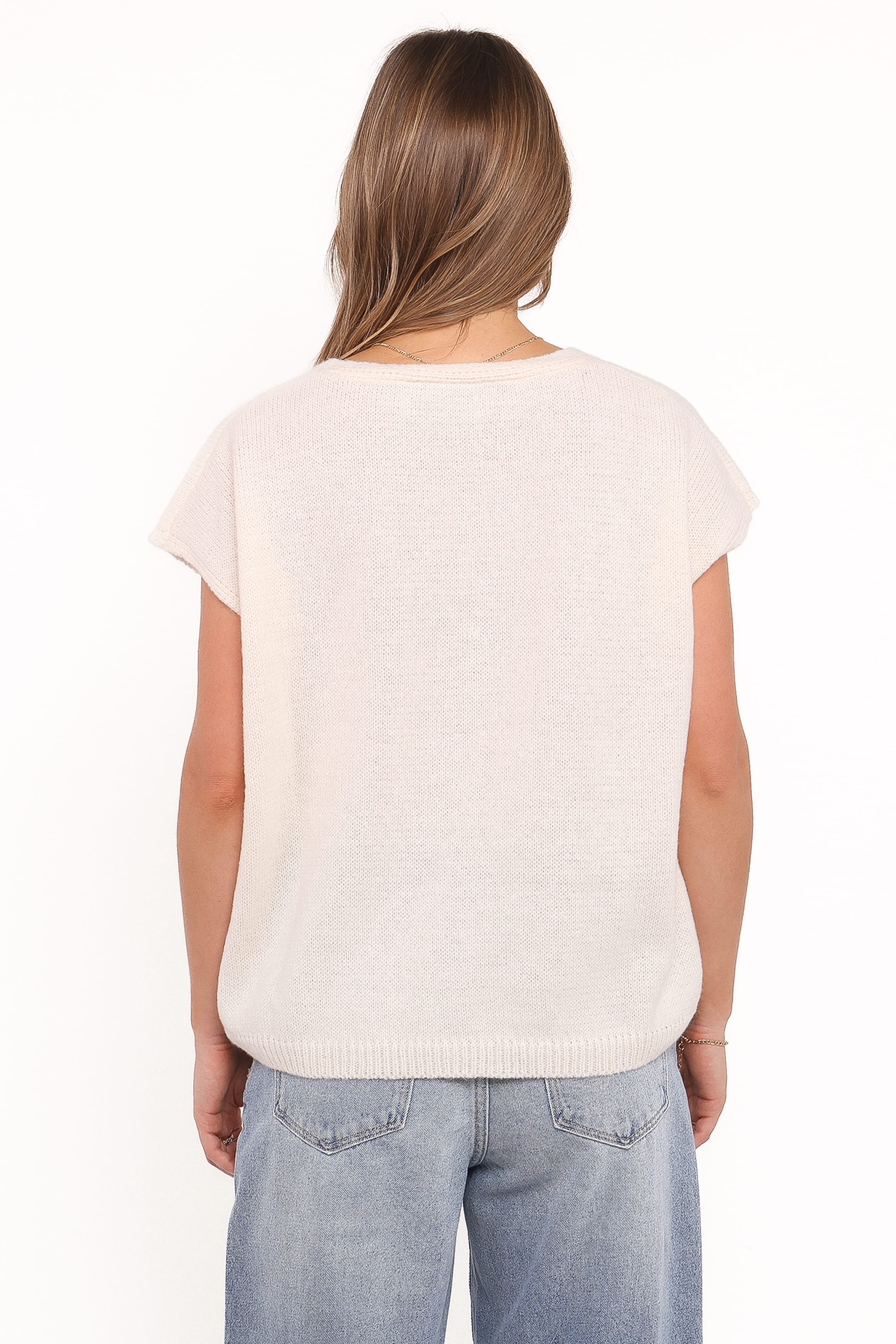 TOPS Mariana Knit Vest - Cream
