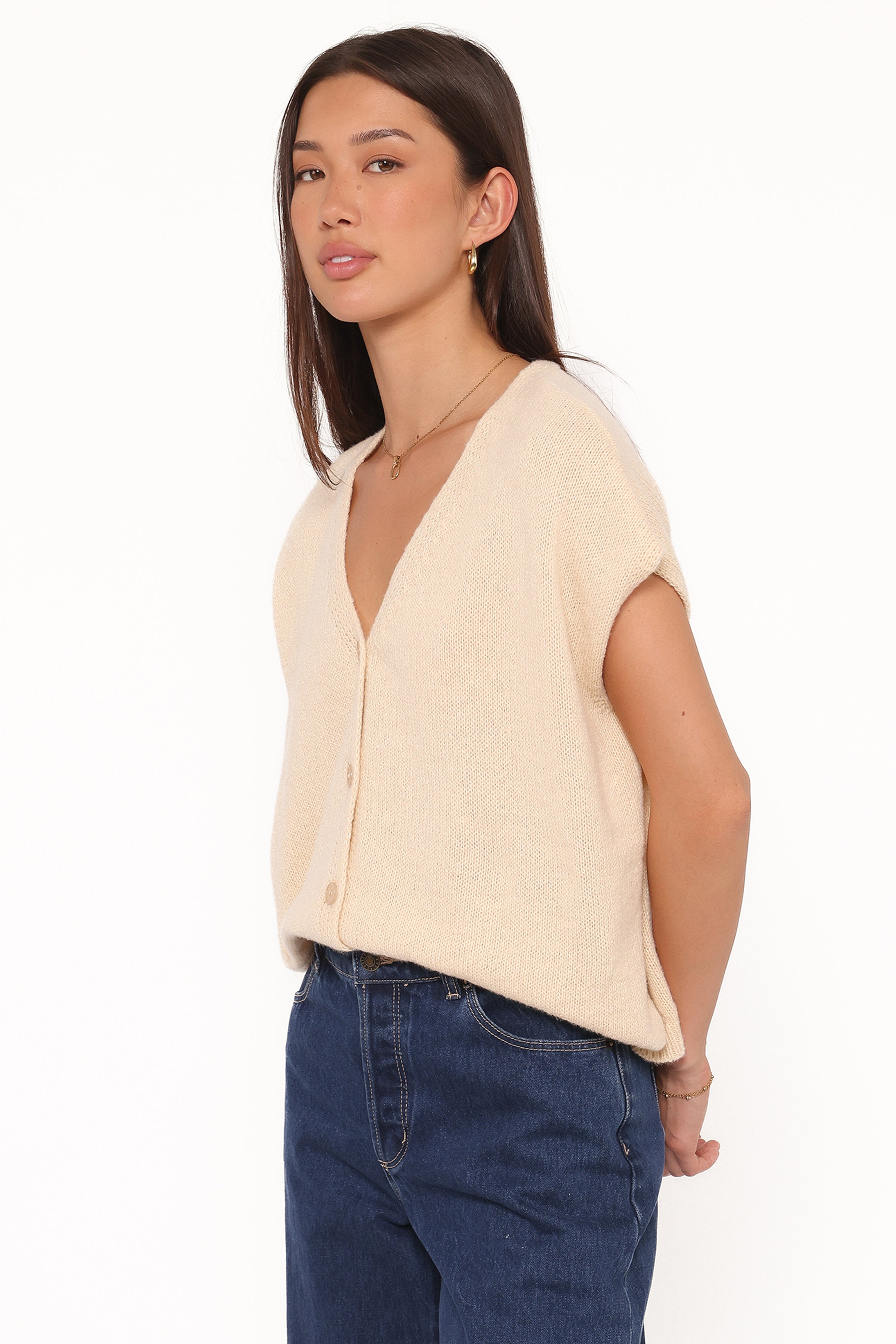 TOPS Mariana Knit Vest - Lemon