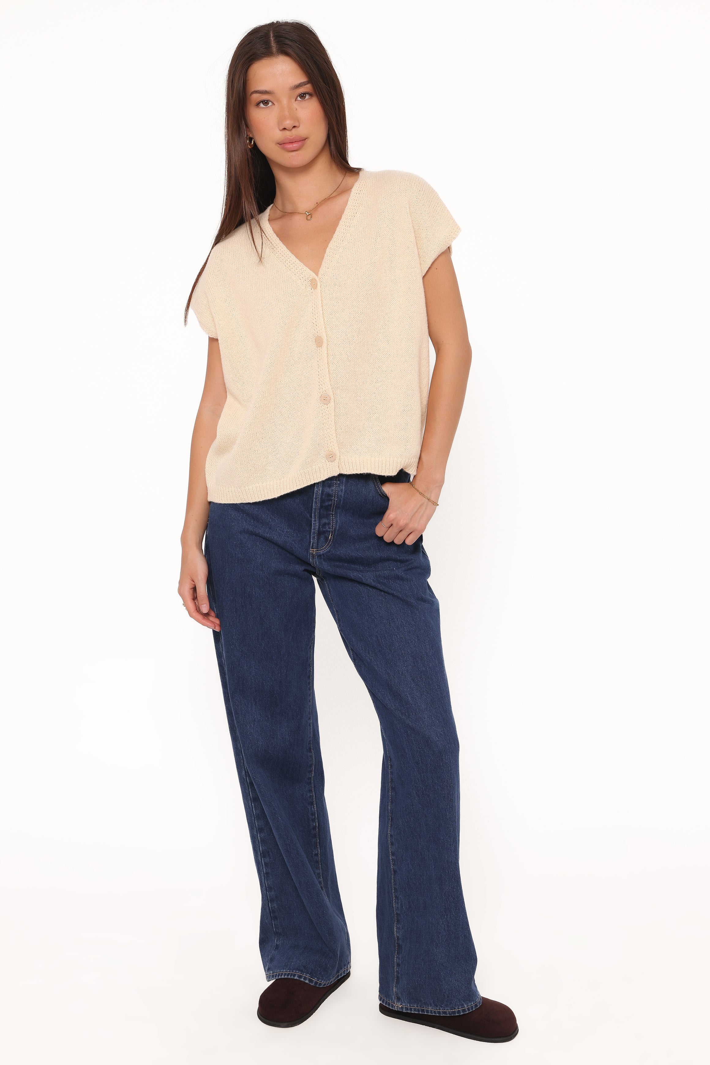 TOPS Mariana Knit Vest - Lemon