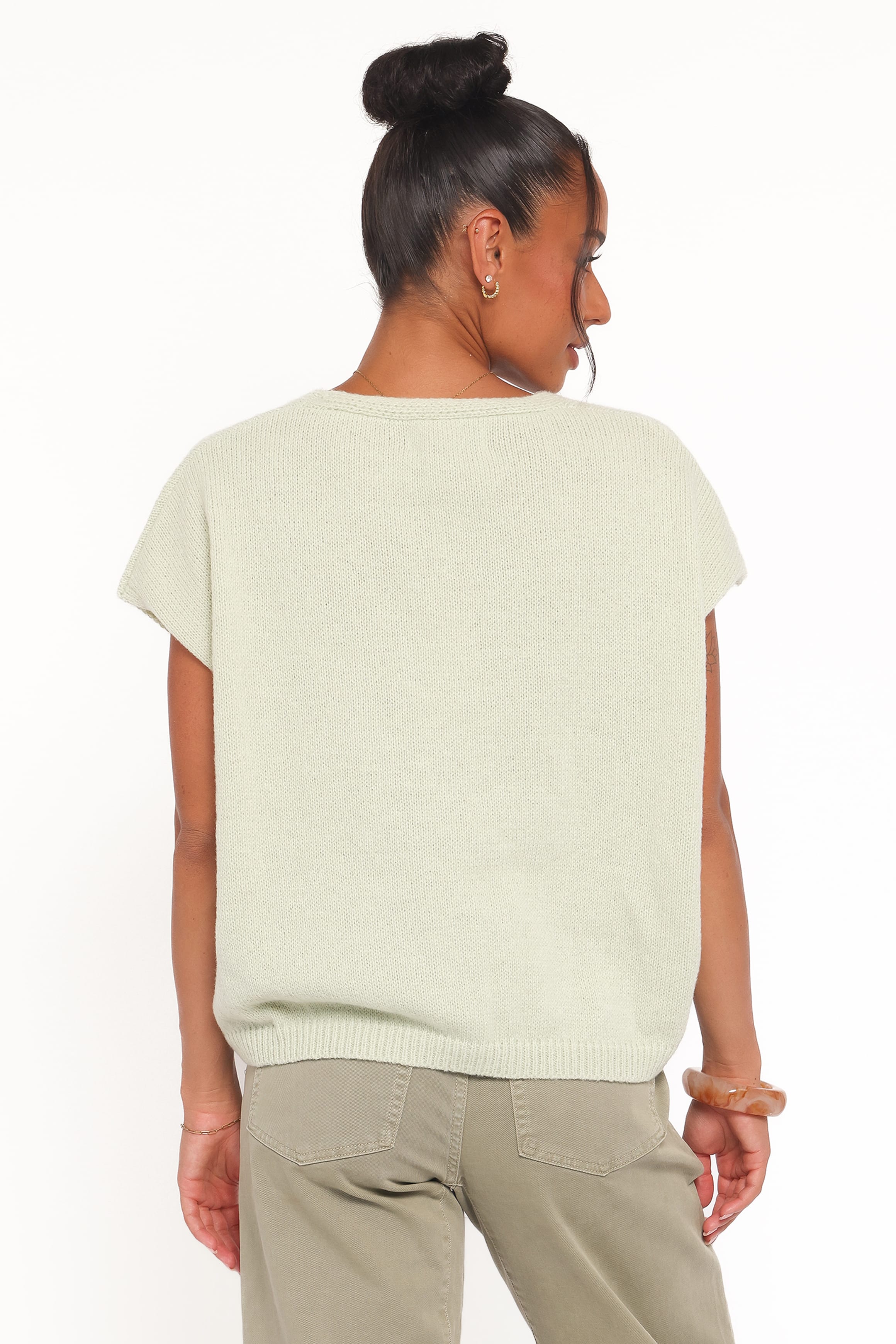 TOPS Mariana Knit Vest - Sage