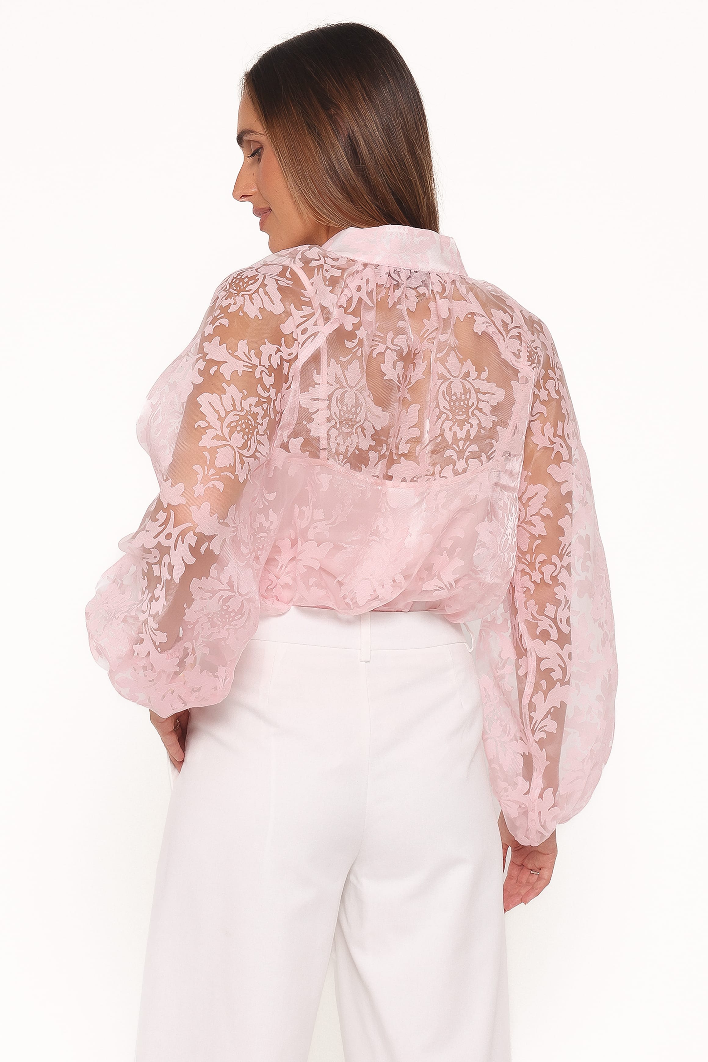 TOPS Marni Organza Top - Pink Floral