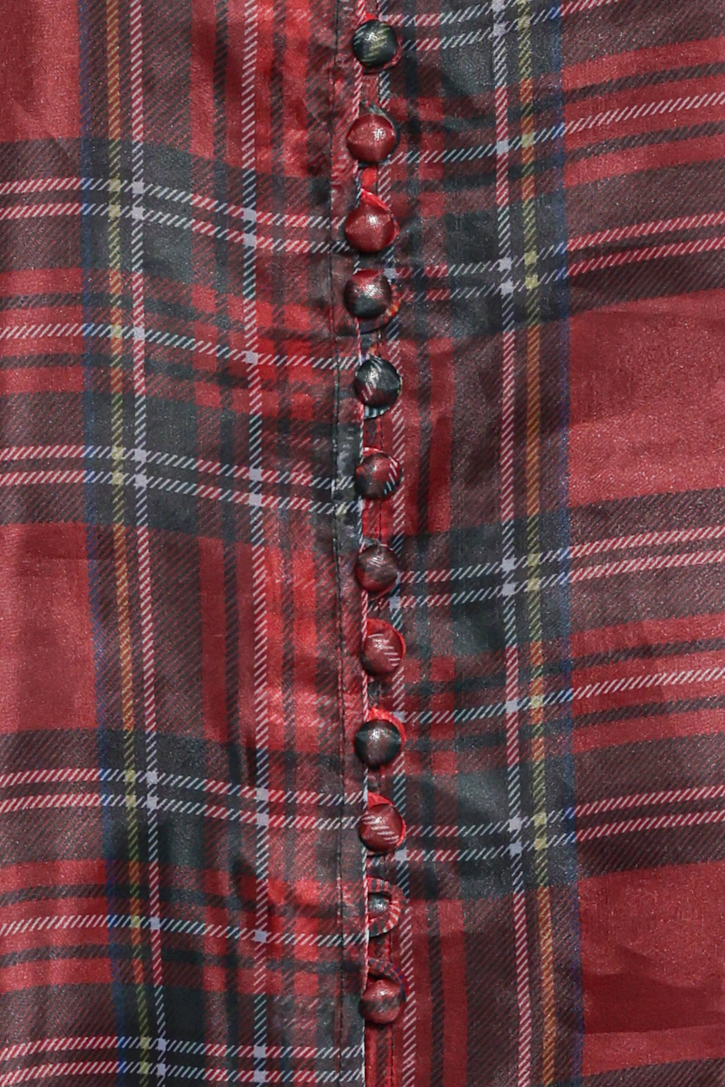 TOPS Marni Organza Top - Red Plaid