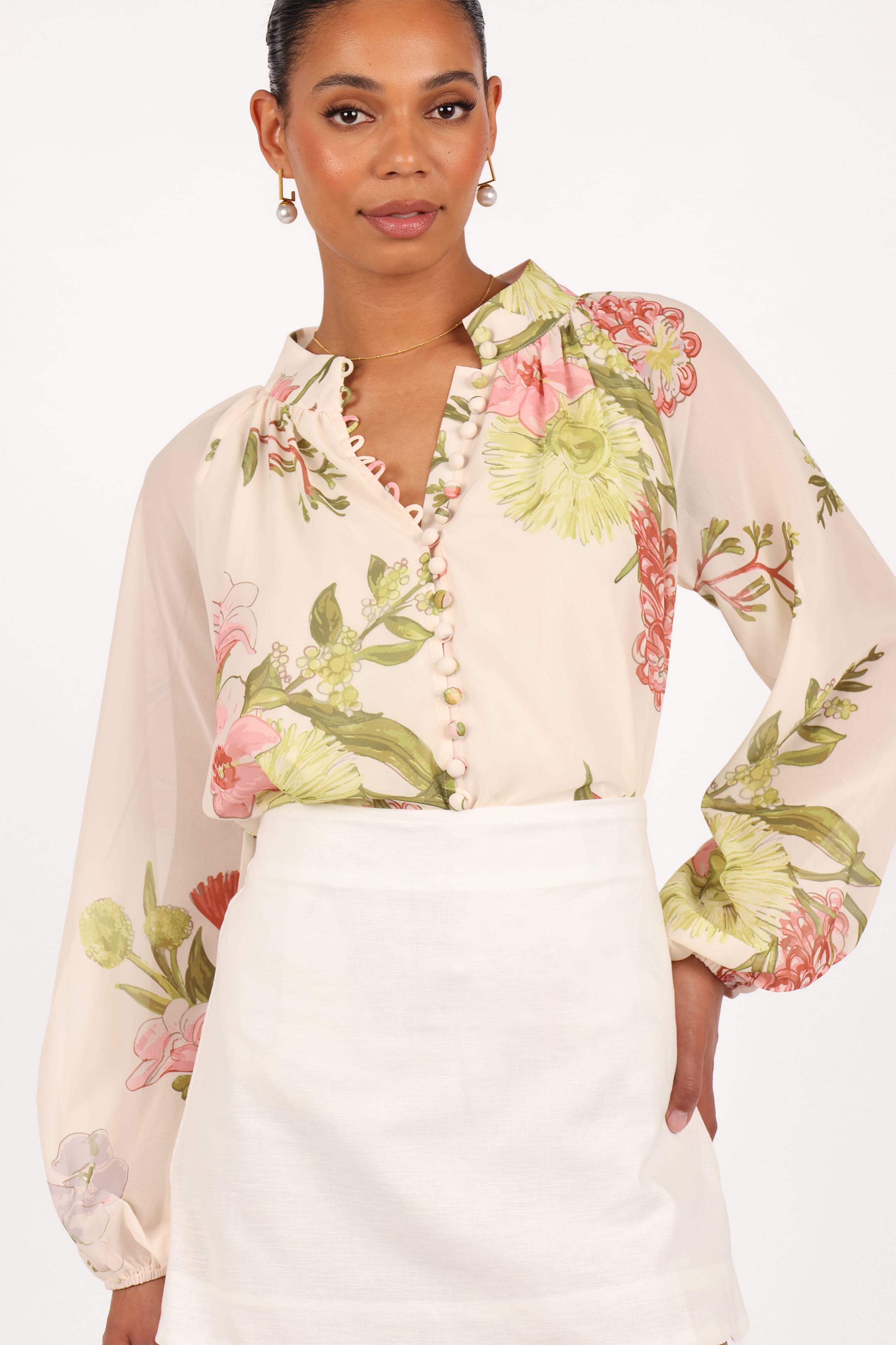 TOPS Marni Top - Native Flora
