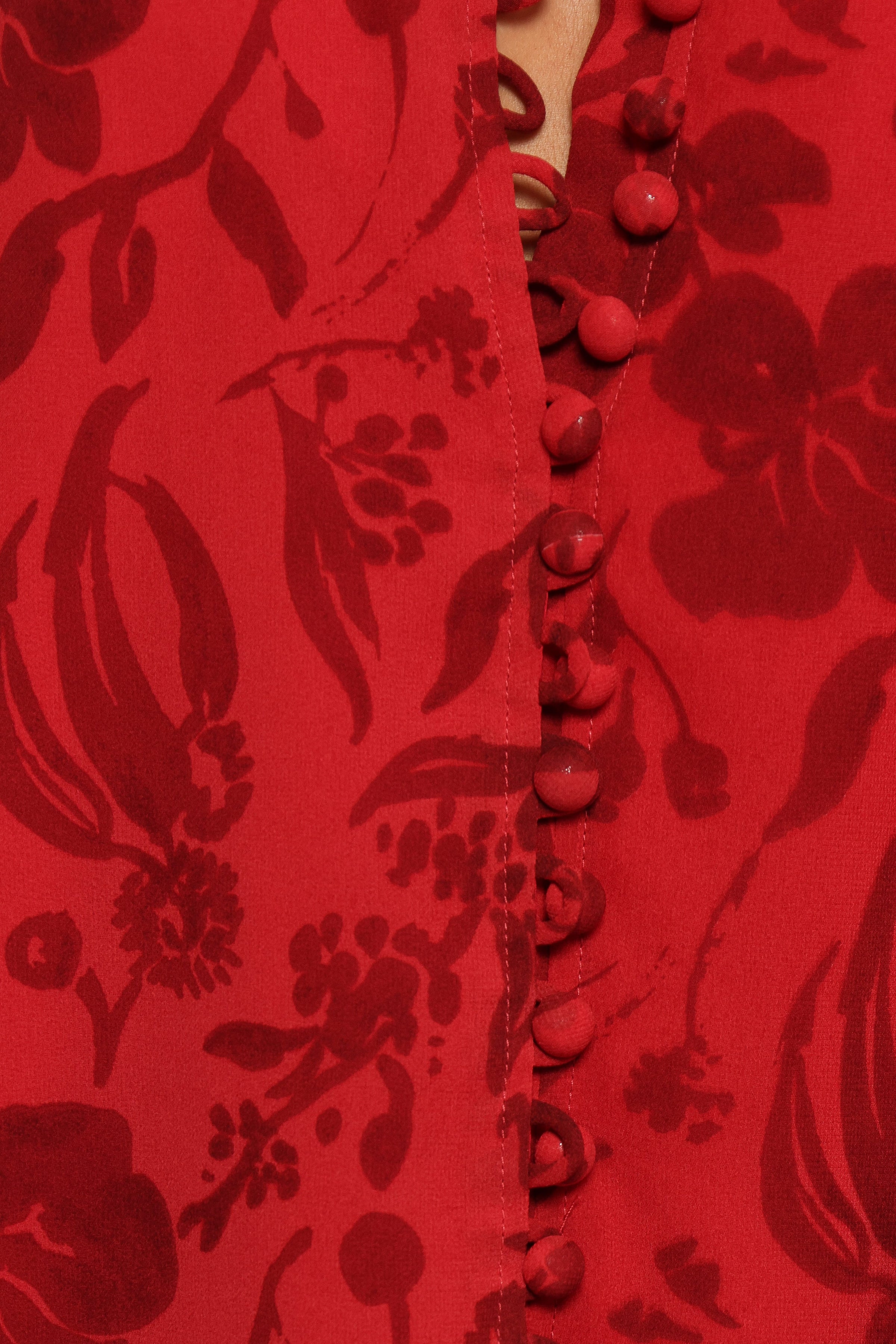 TOPS Marni Top - Red Floral