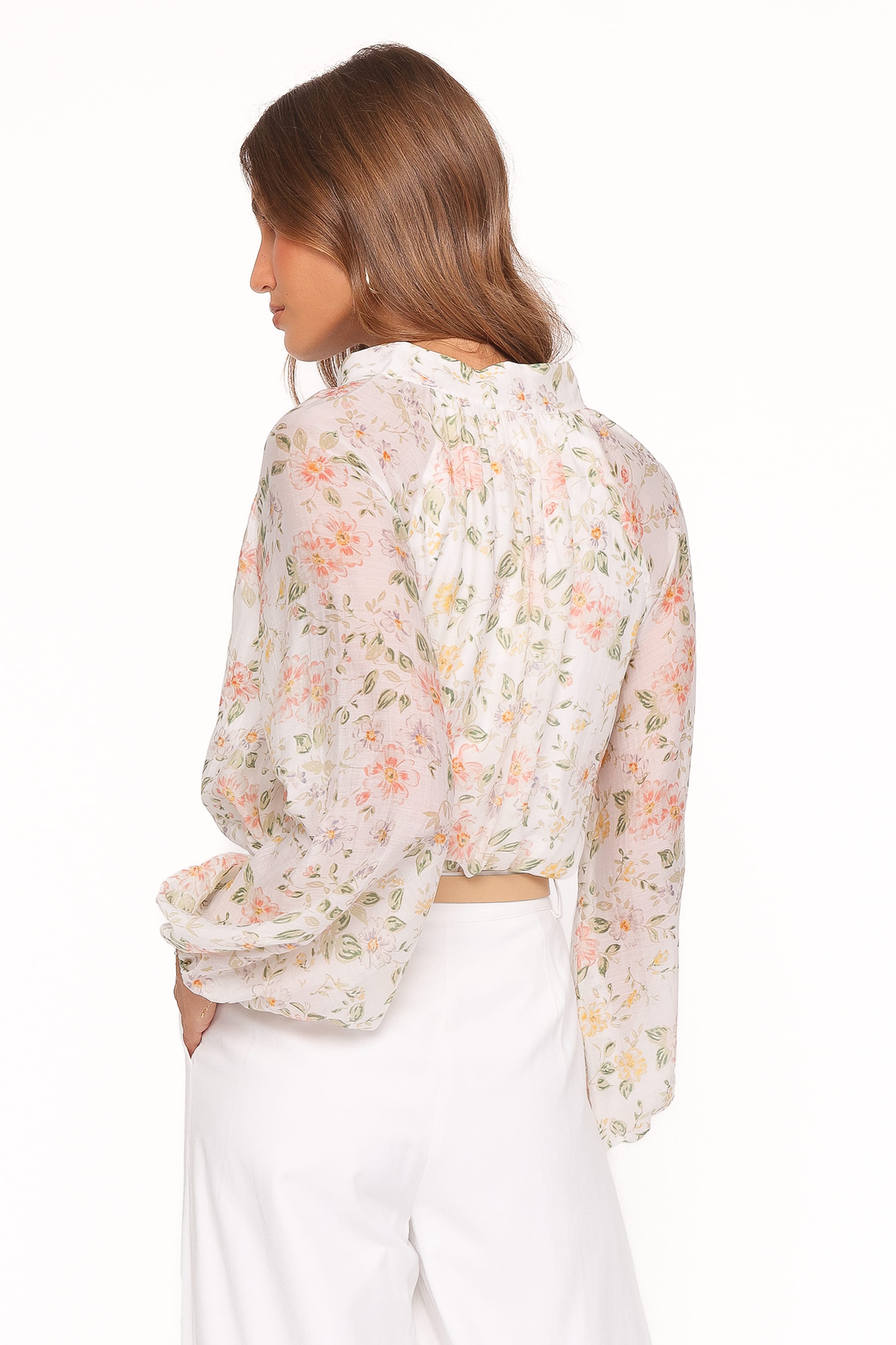 TOPS Marni Top - White Multi Floral