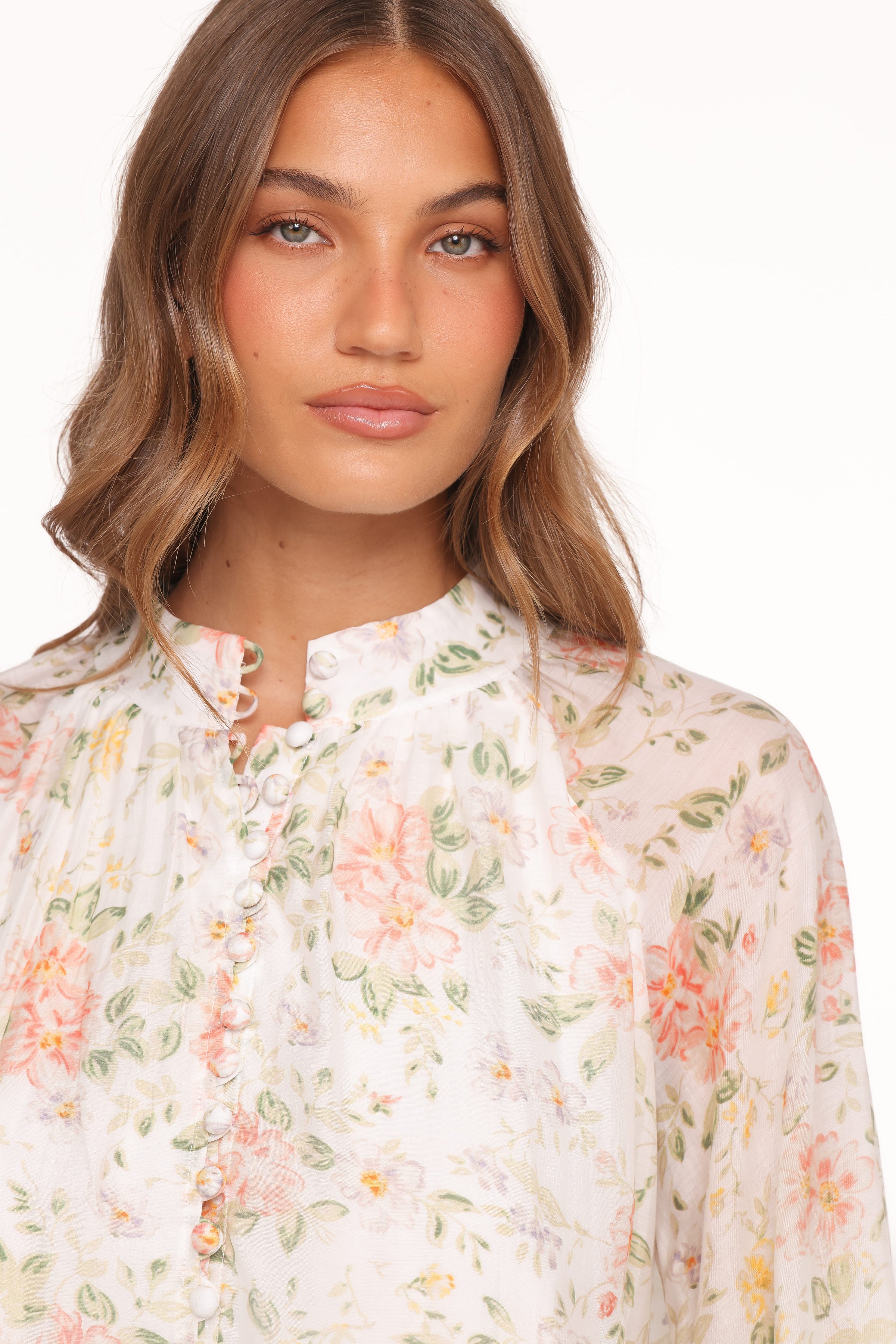 TOPS Marni Top - White Multi Floral