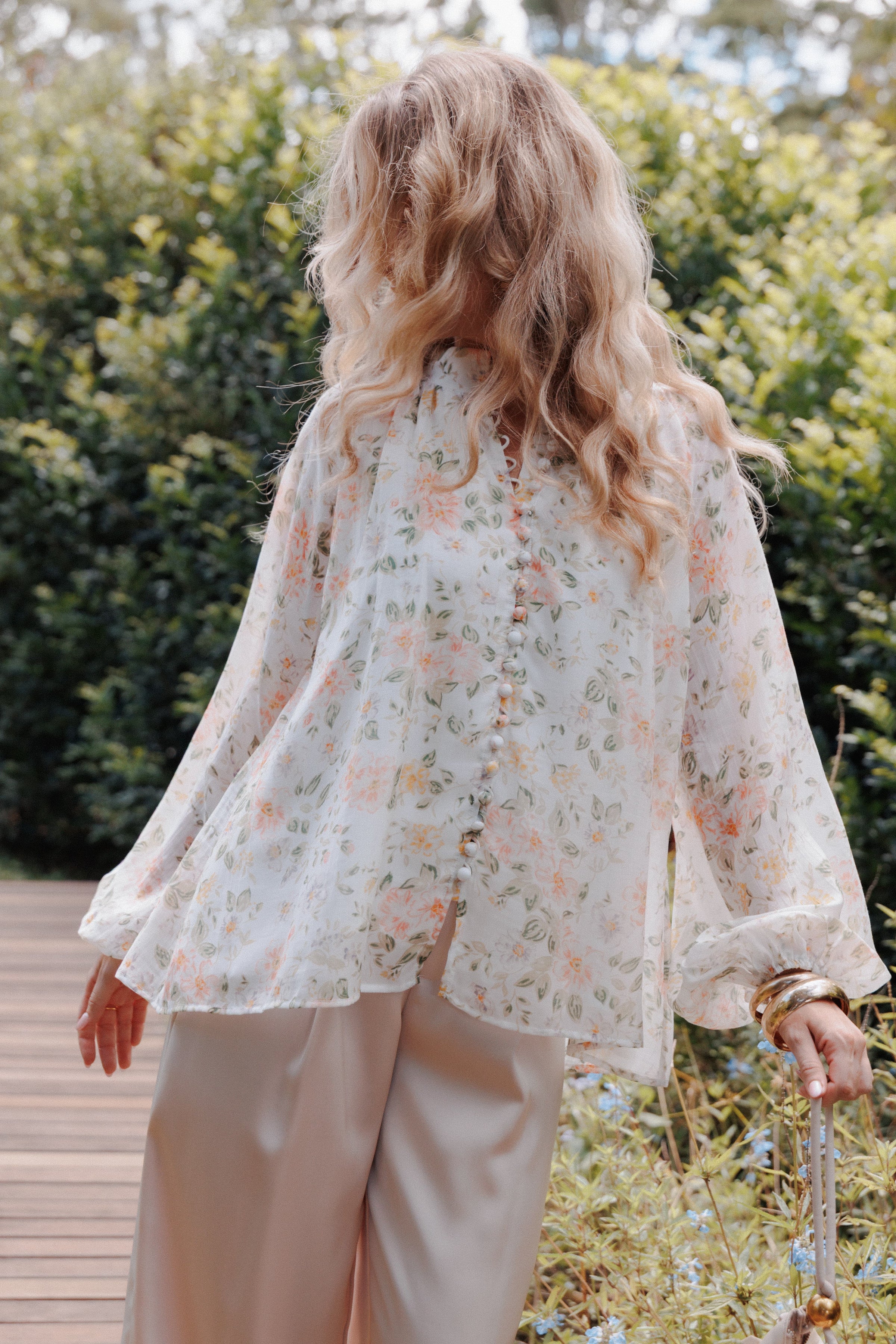 TOPS Marni Top - White Multi Floral