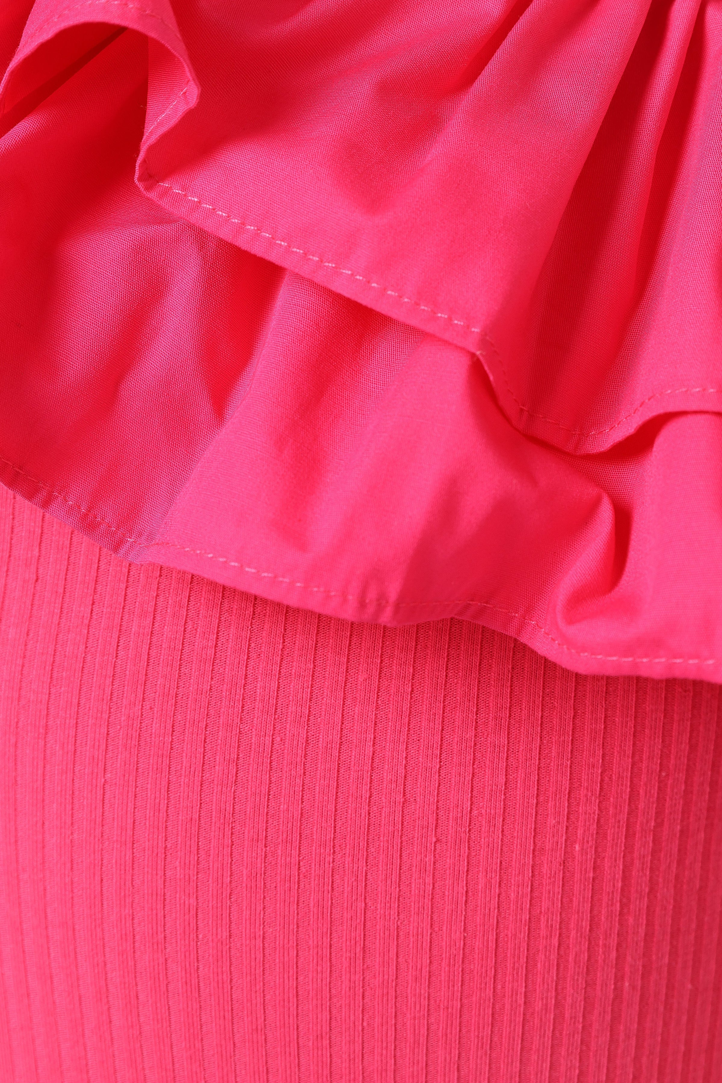 TOPS @Meena One Shoulder Bodysuit - Fuchsia