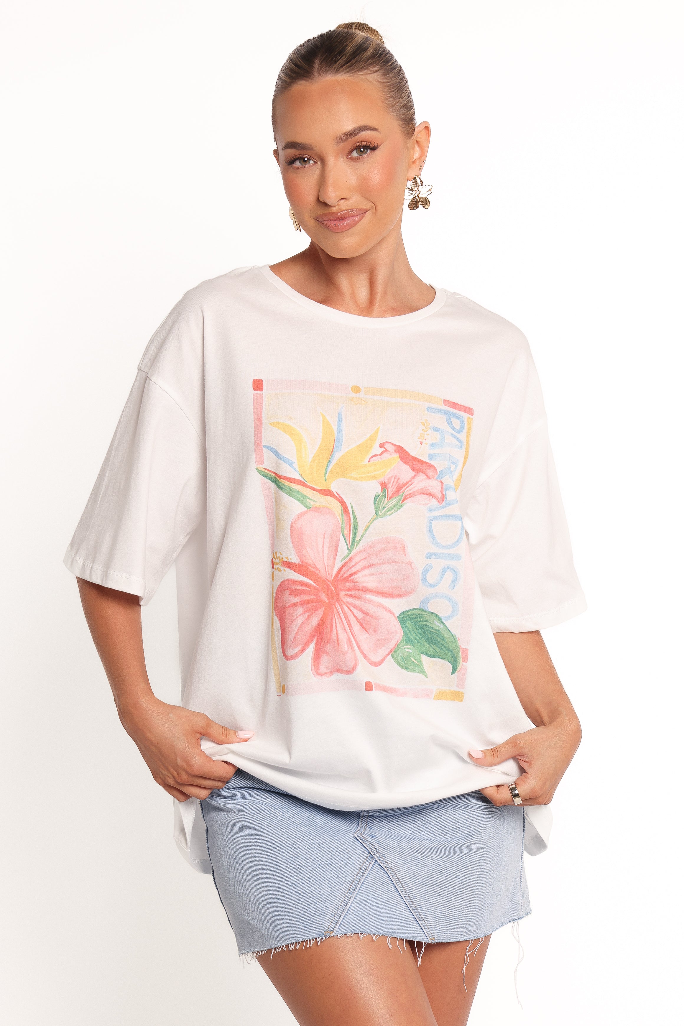 TOPS Mia Graphic Tee - Paradiso