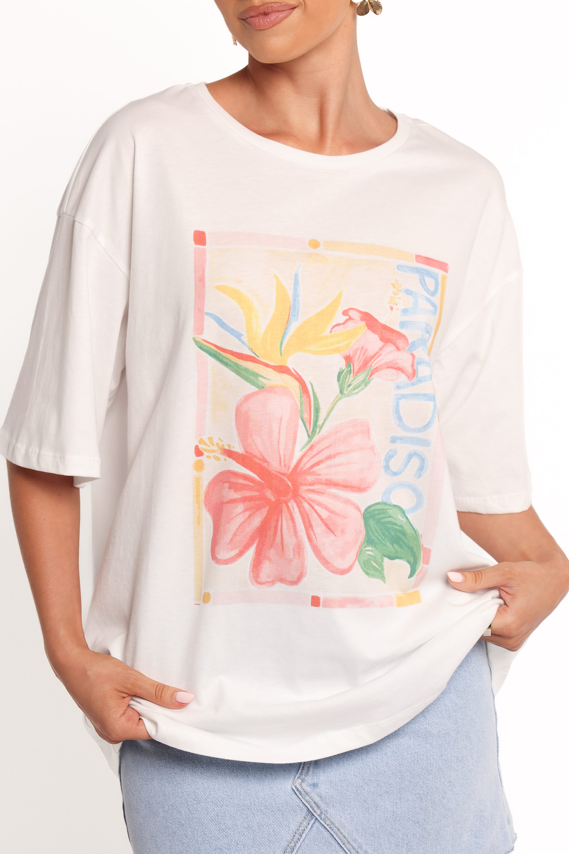 TOPS Mia Graphic Tee - Paradiso