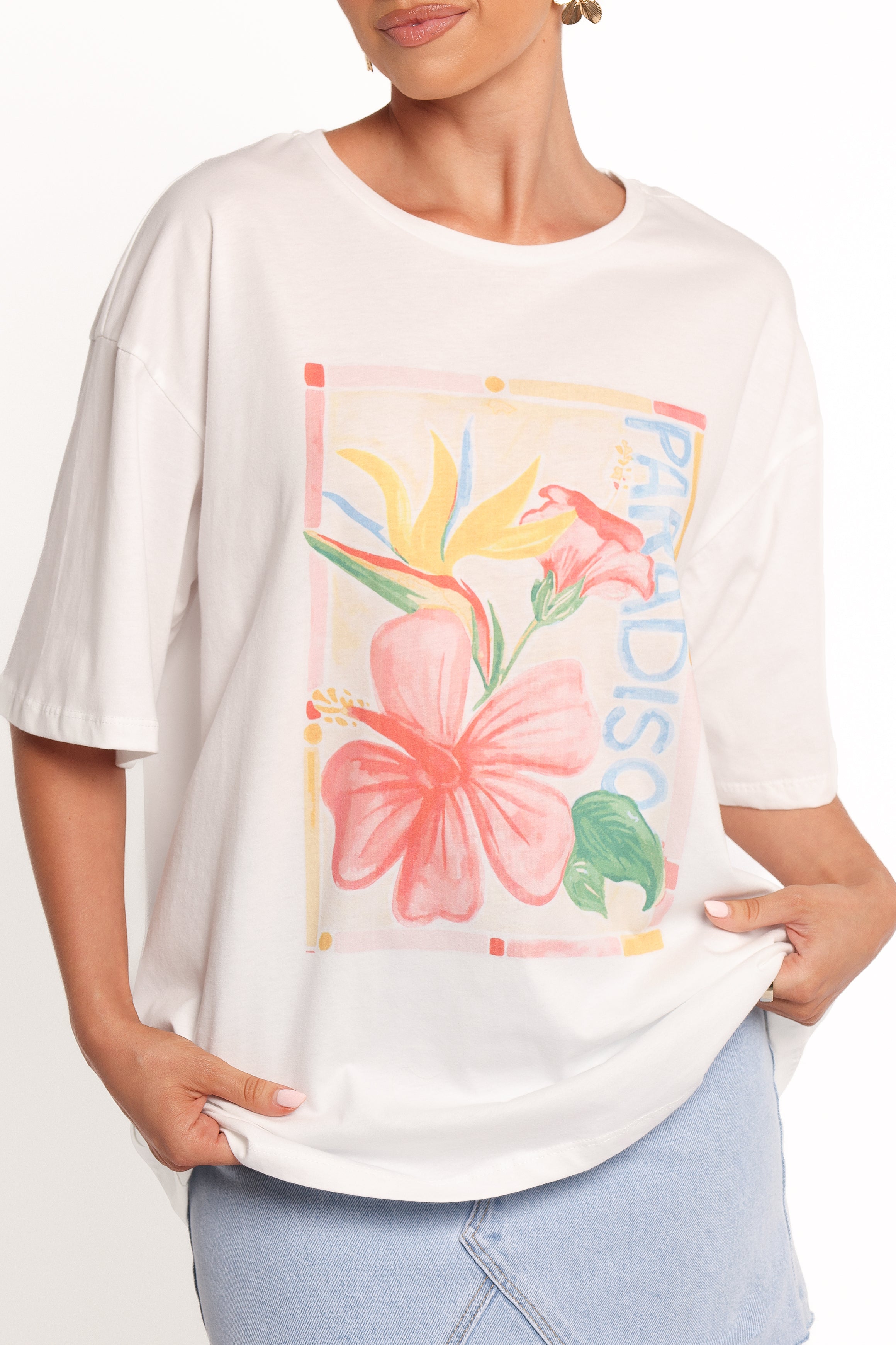 TOPS Mia Graphic Tee - Paradiso