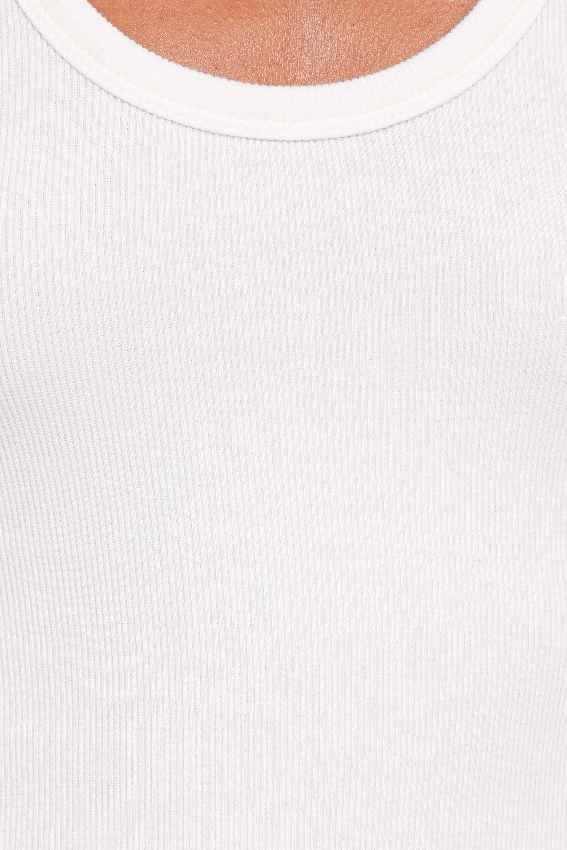 TOPS Miles Racerback Rib Knit Tank Top - White