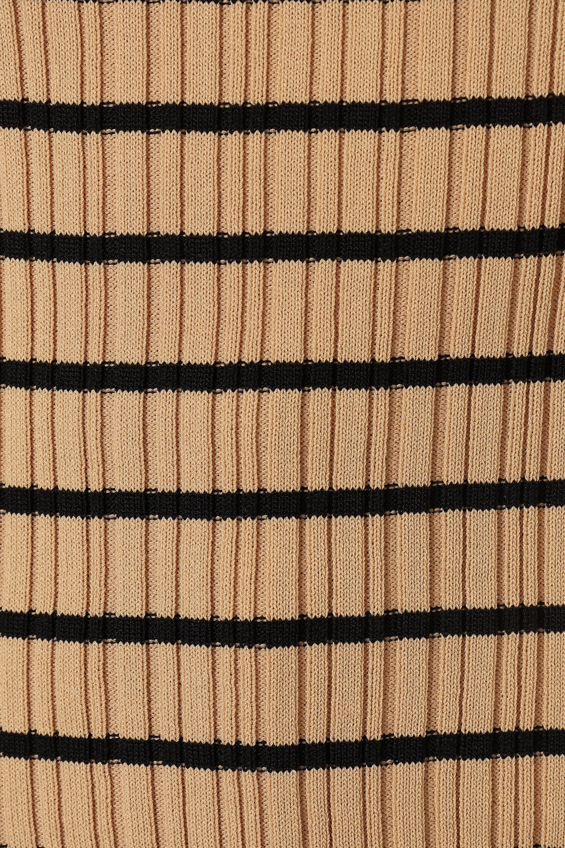 TOPS @Milla Knit Top - Beige Black (Hold for Winter Essentials)