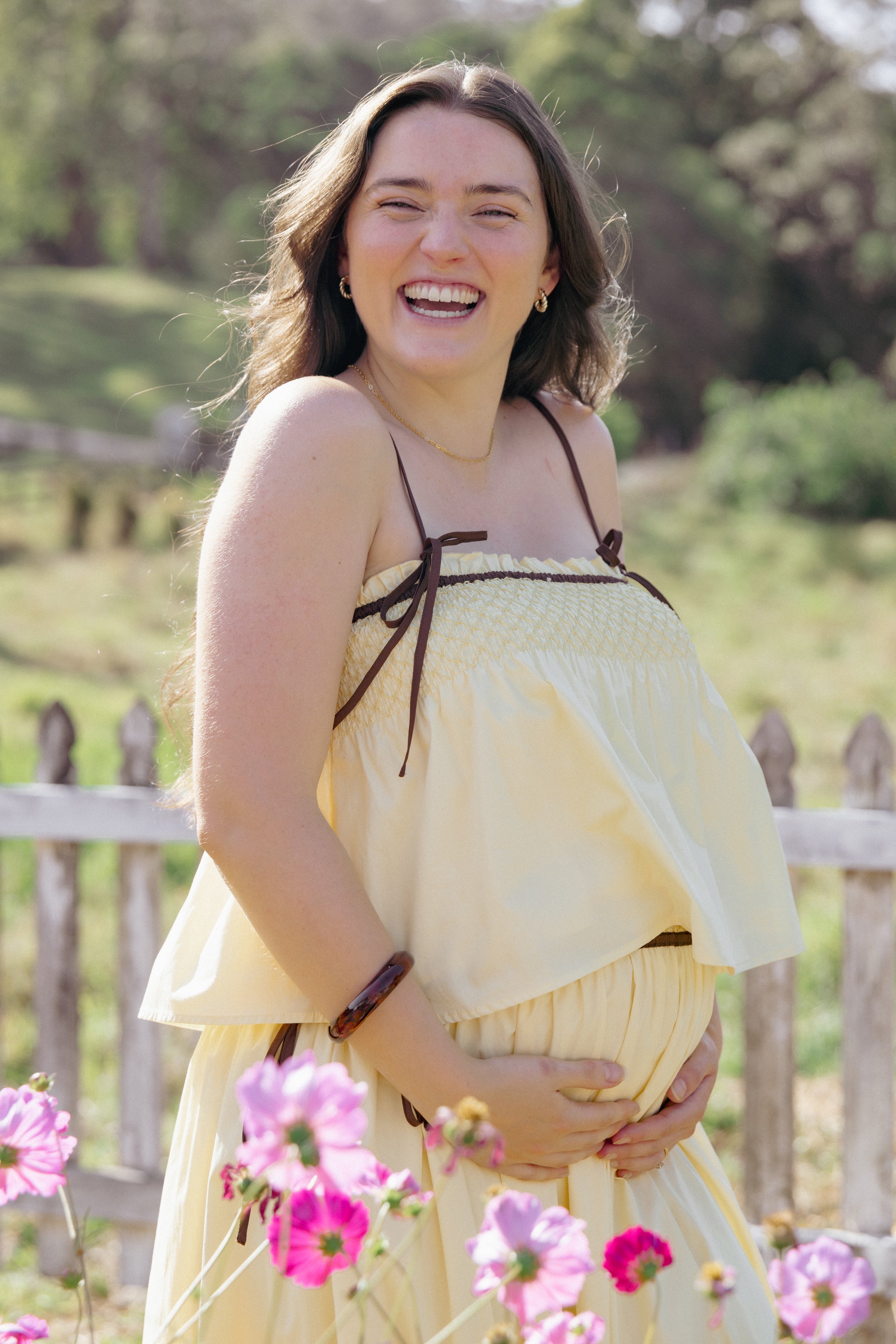 TOPS Mireille Baby Doll Top - Lemon