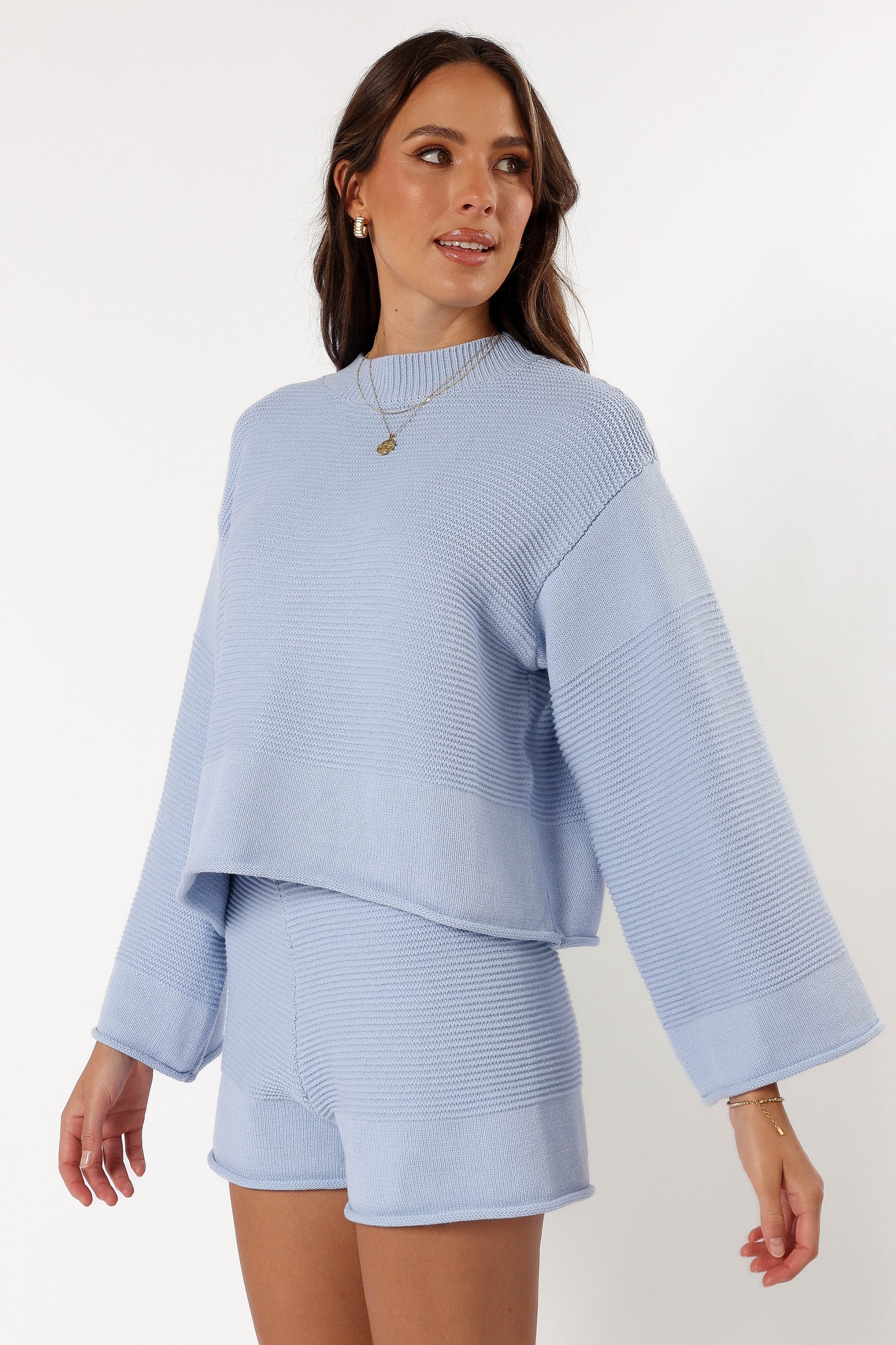TOPS @Myna Knit Jumper - Blue