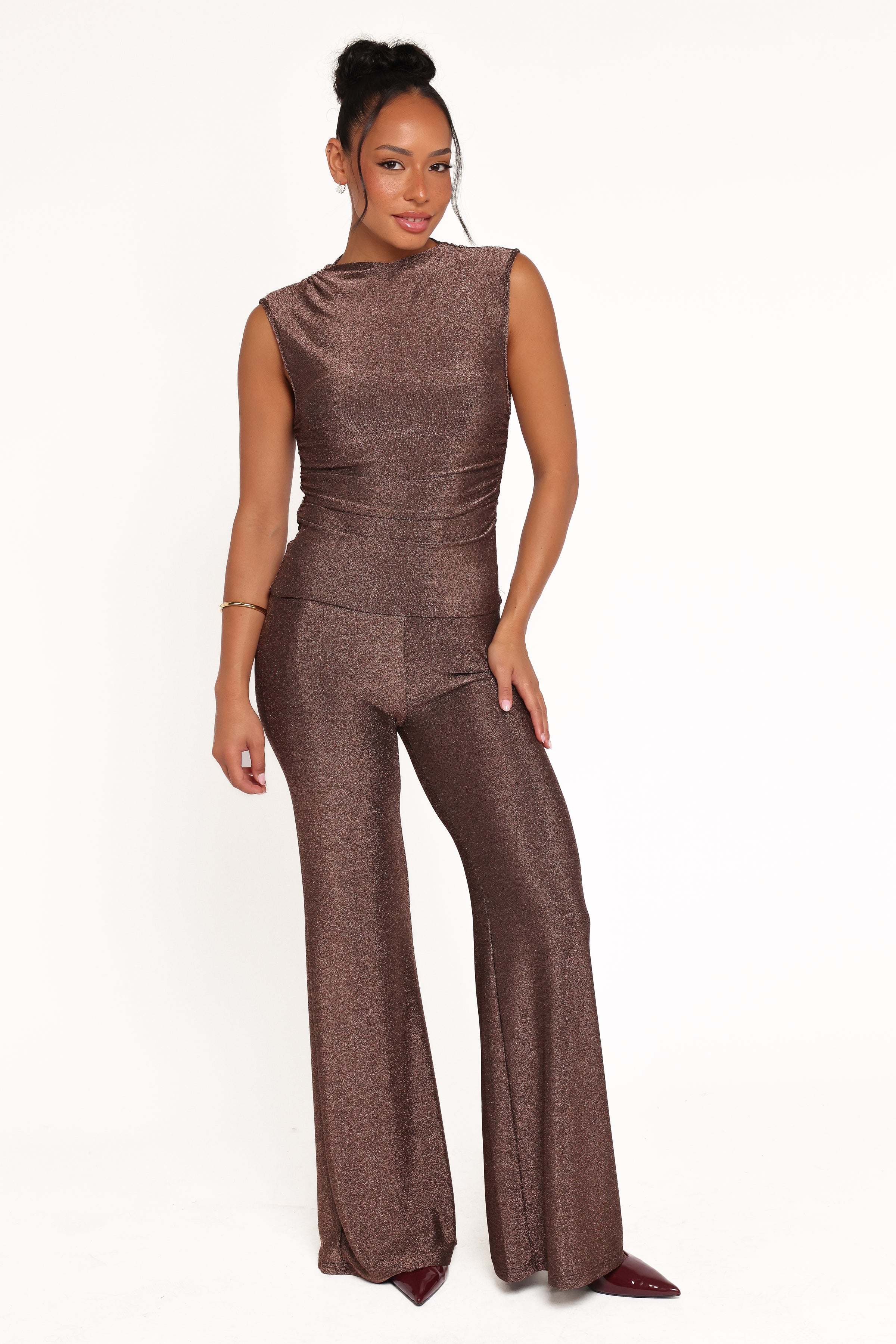 TOPS Nissa Lurex Top - Bronze