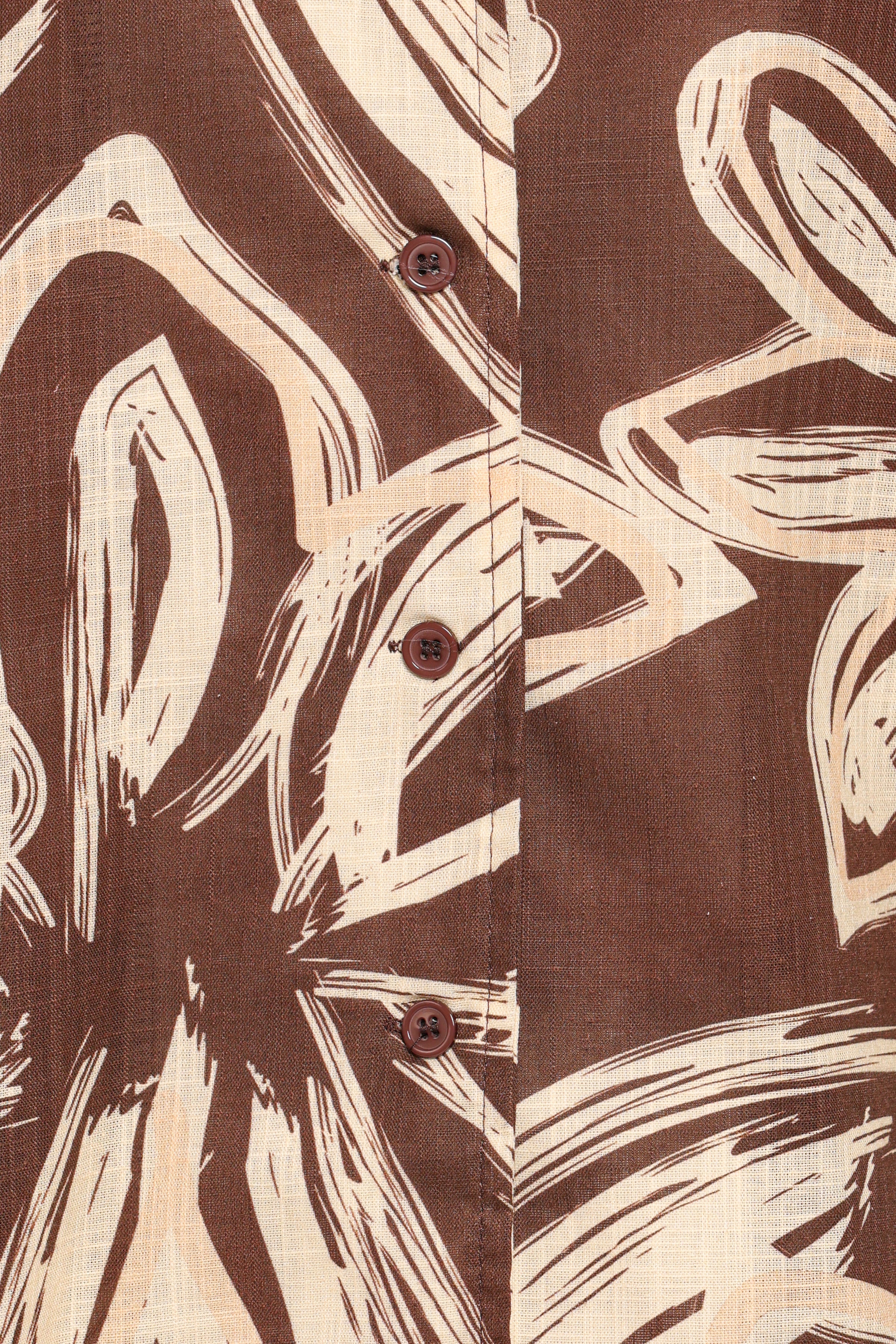 TOPS Pacifica Button Up Shirt - Chocolate Floral