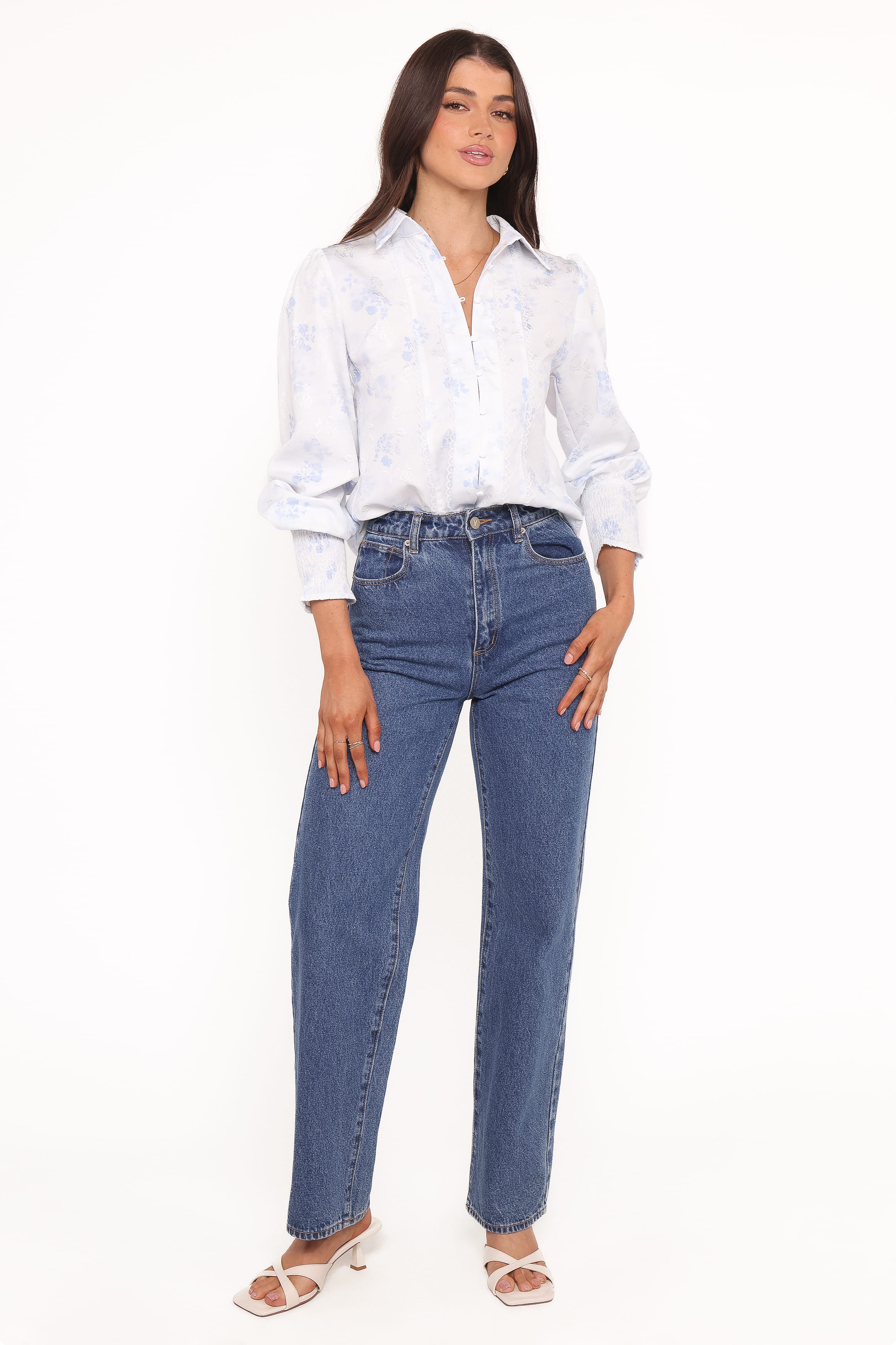 TOPS Parsons Blouse - Blue Floral