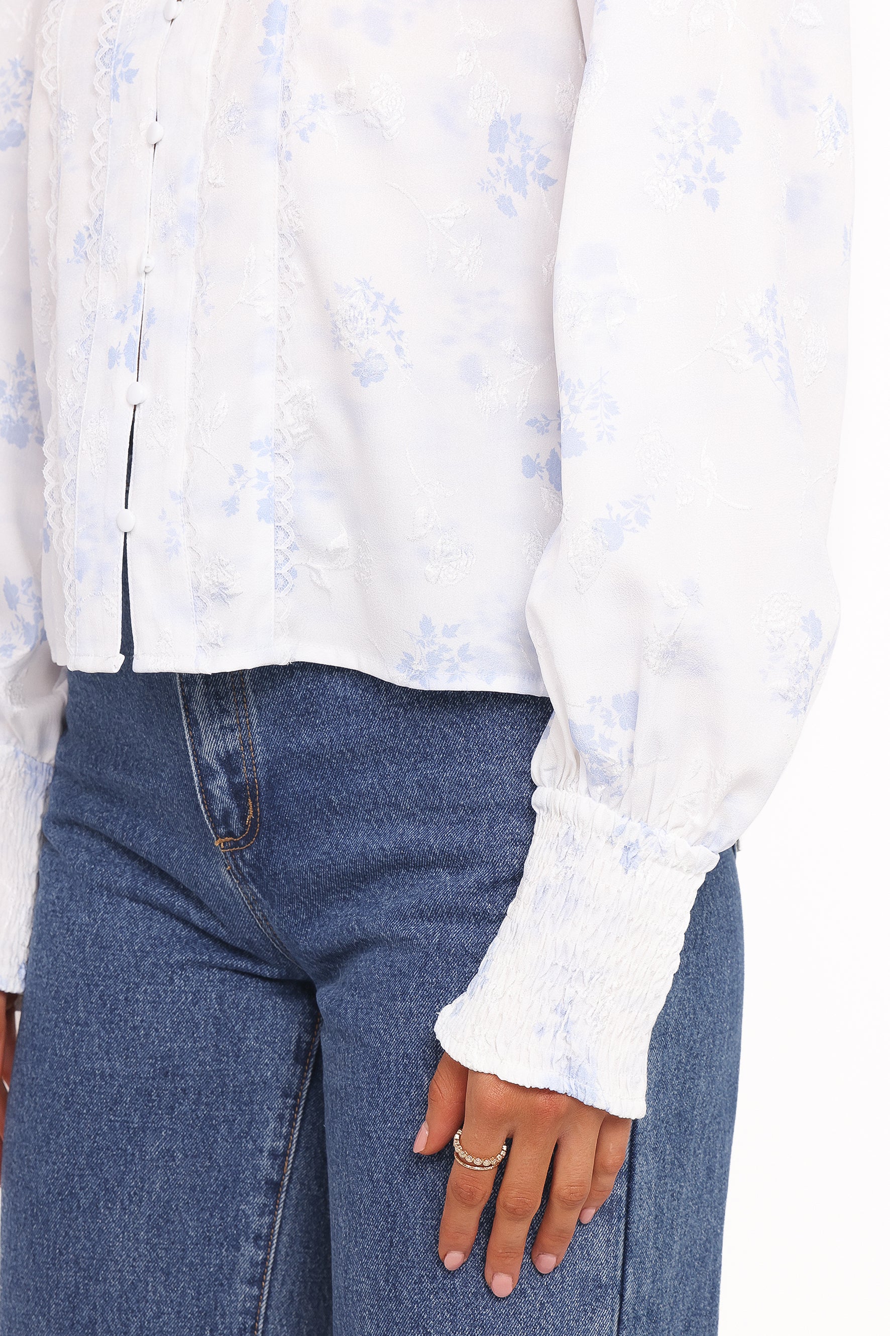 TOPS Parsons Blouse - Blue Floral