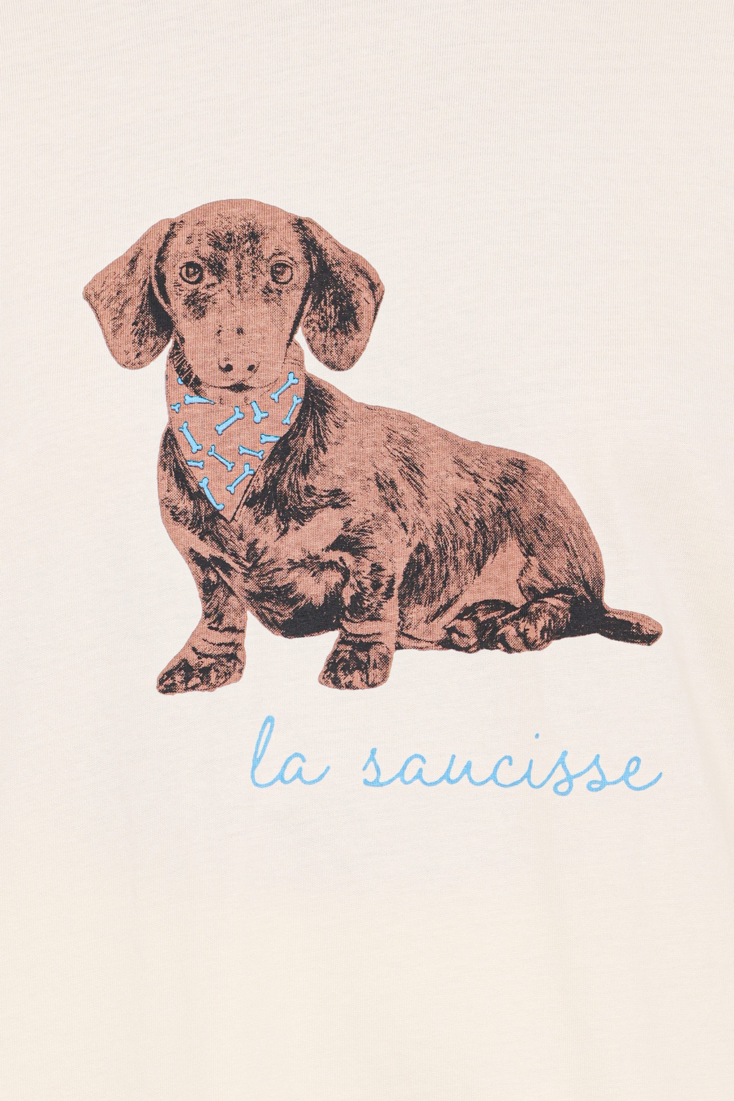 TOPS Petite Saucisse Tee - Cream
