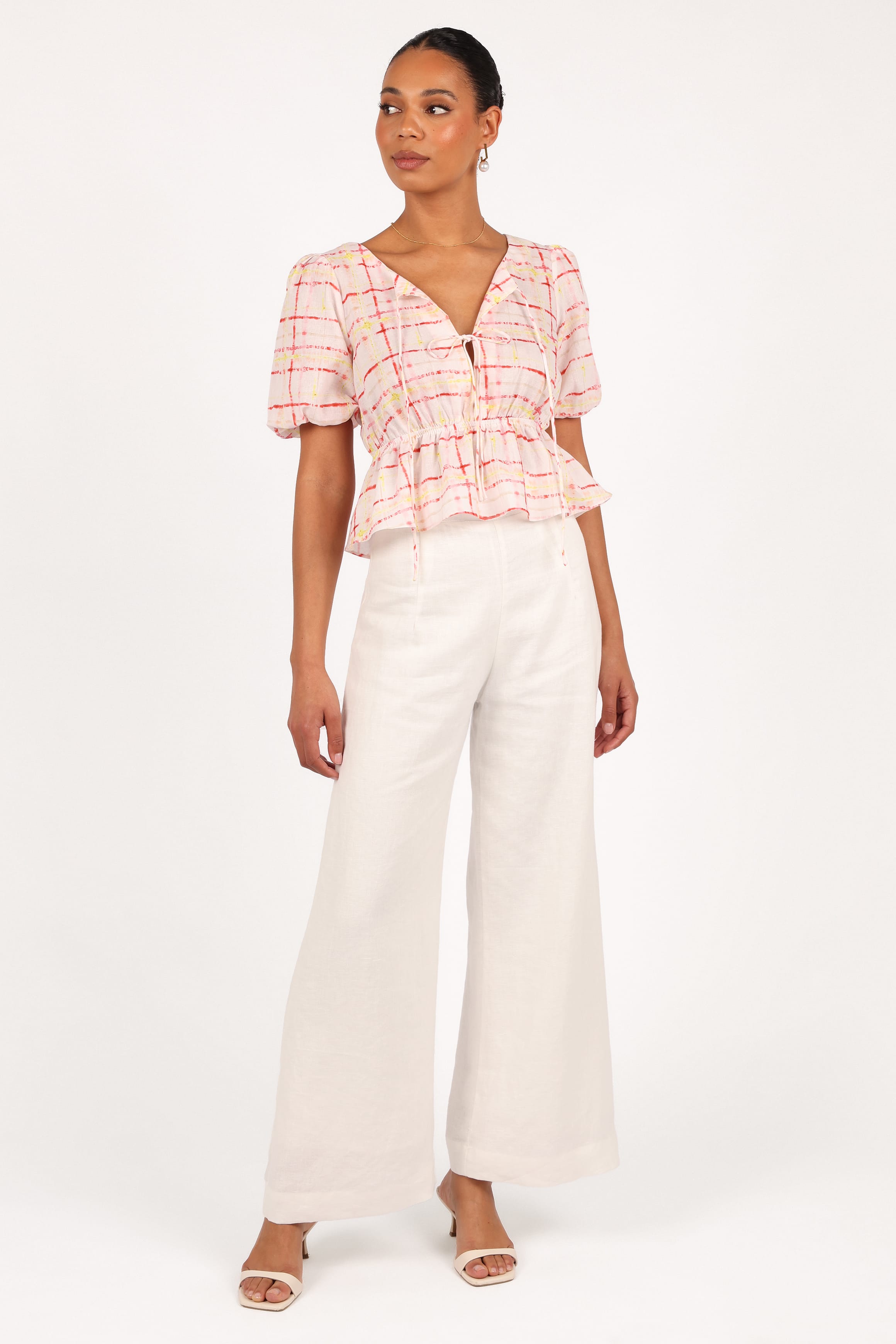 TOPS Pippi Top - Sunset Check