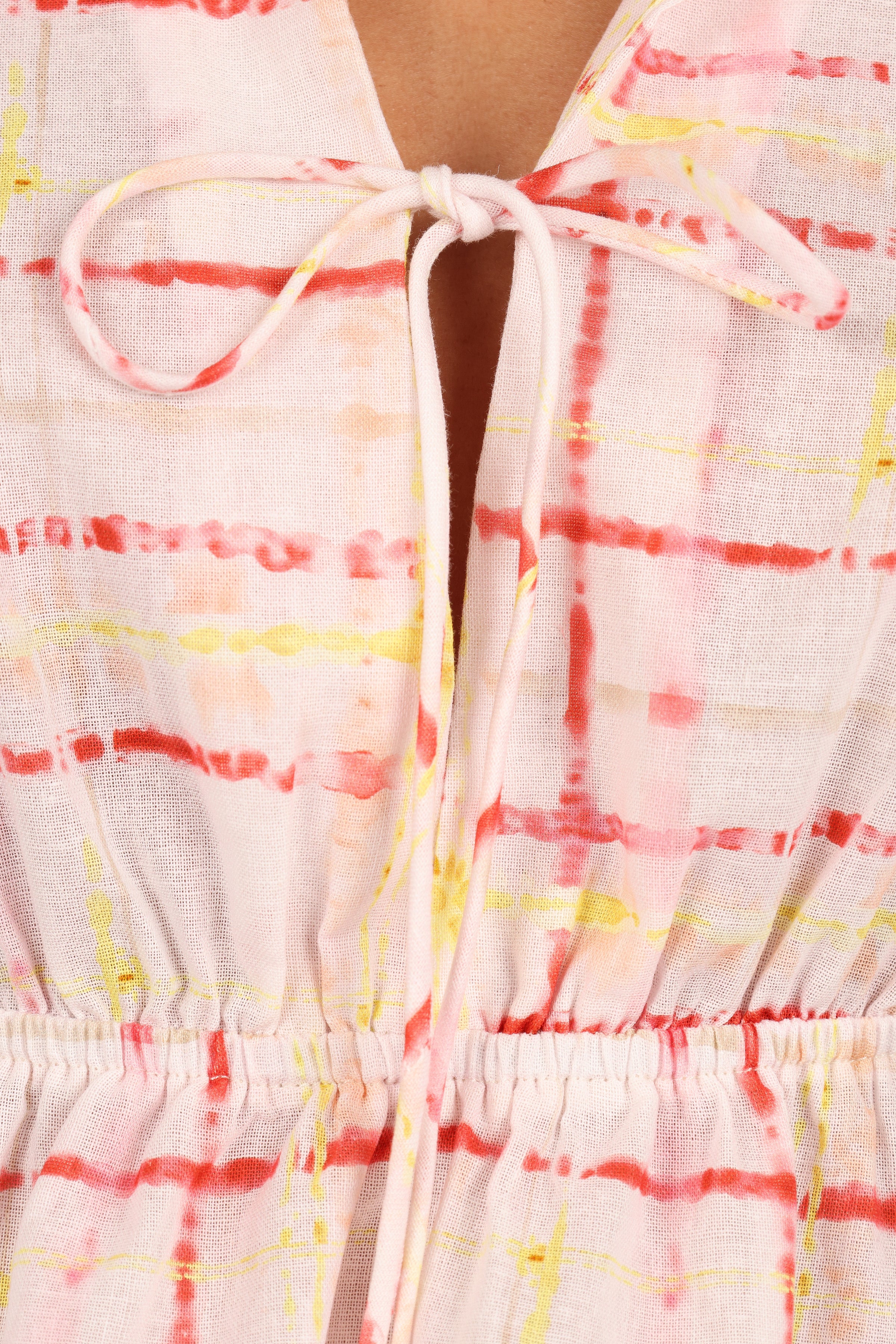 TOPS Pippi Top - Sunset Check