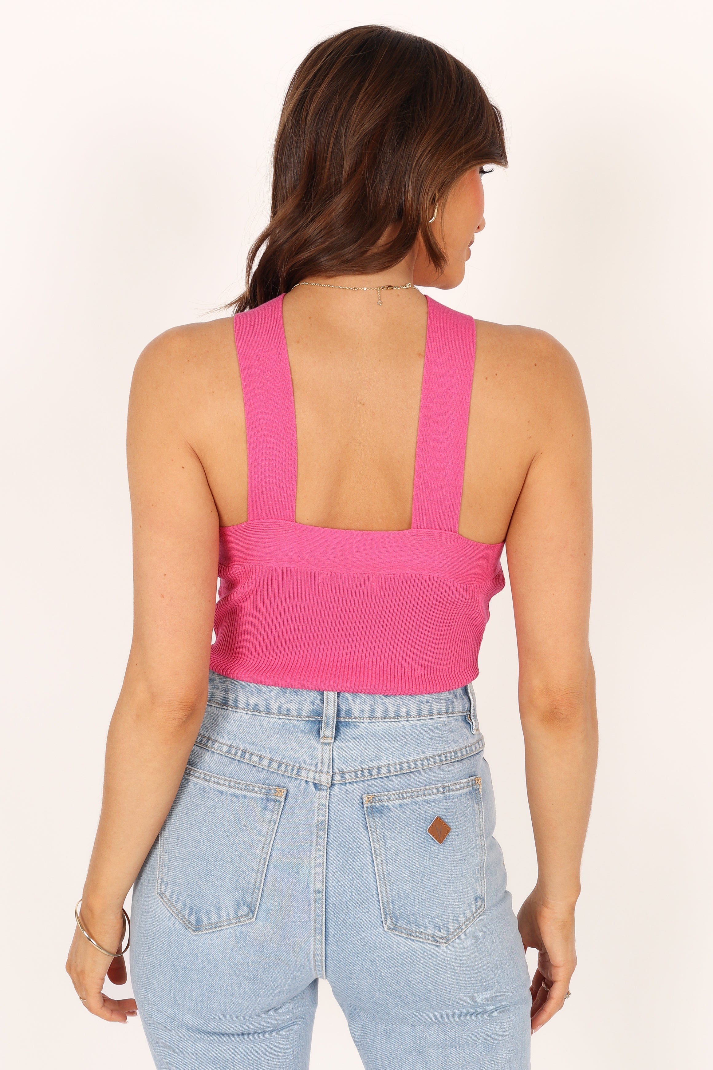 TOPS @Pollie Knit Top - Bubblegum