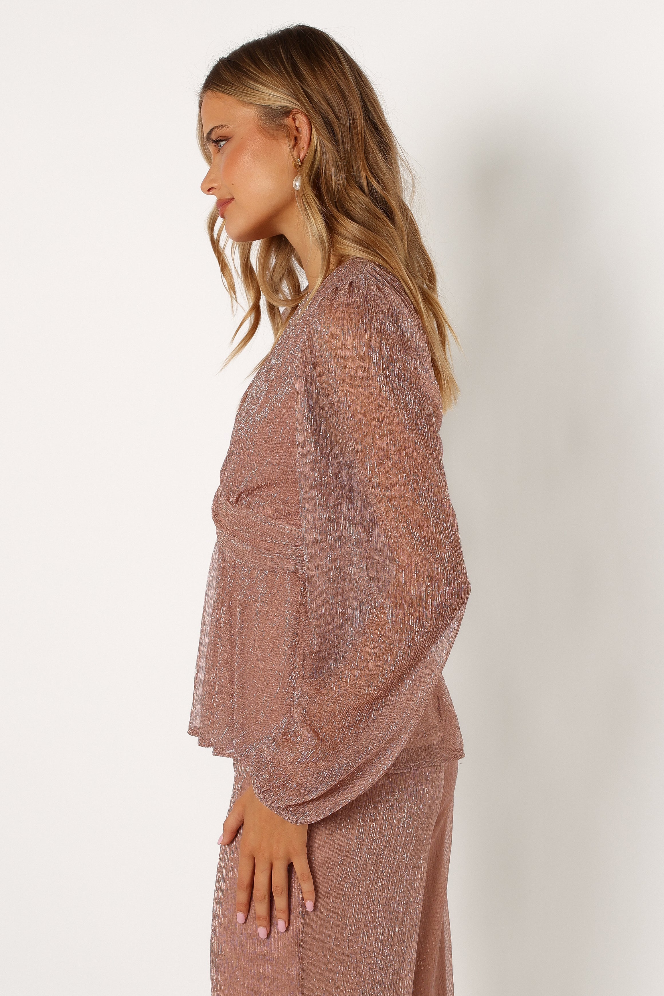 TOPS @Ramona Long Sleeve Top - Rose