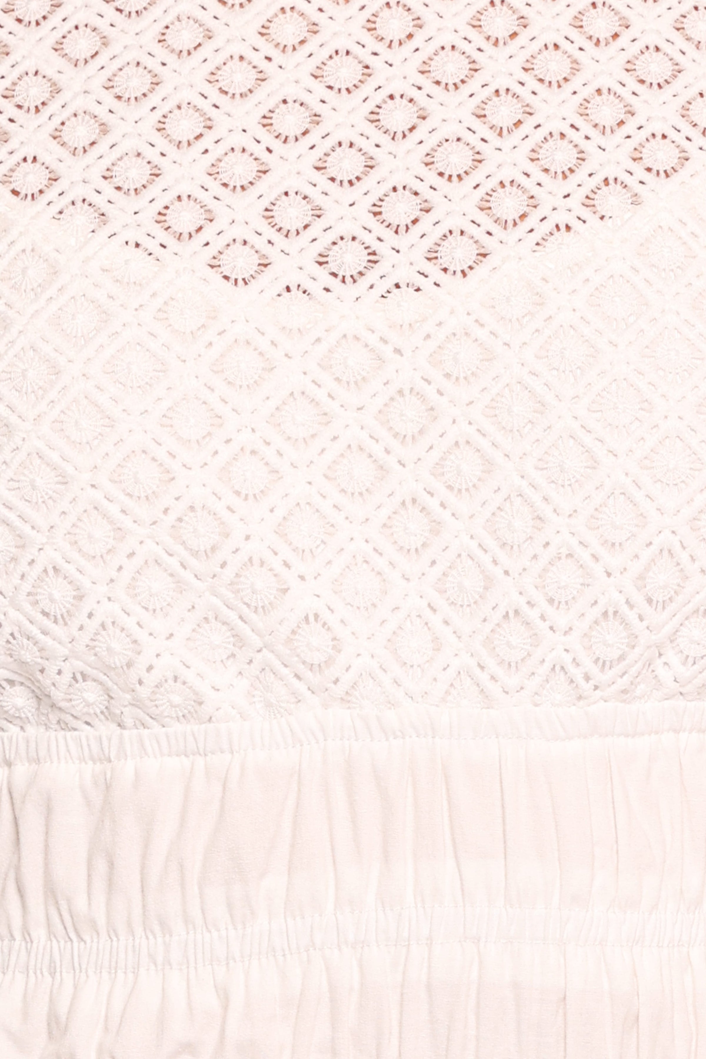 TOPS Riven Shirred Top - White