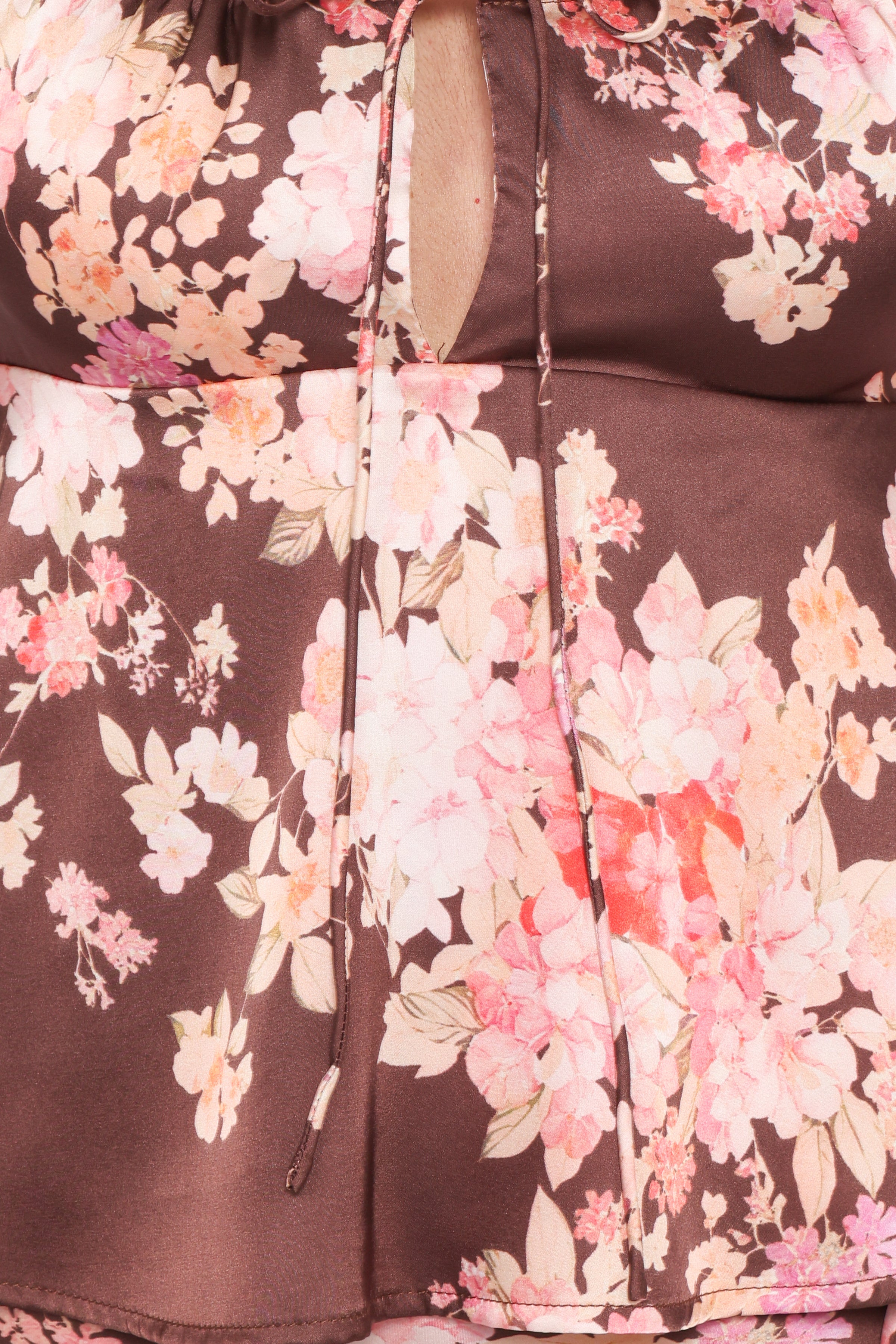 TOPS Roberta Top - Brown Floral